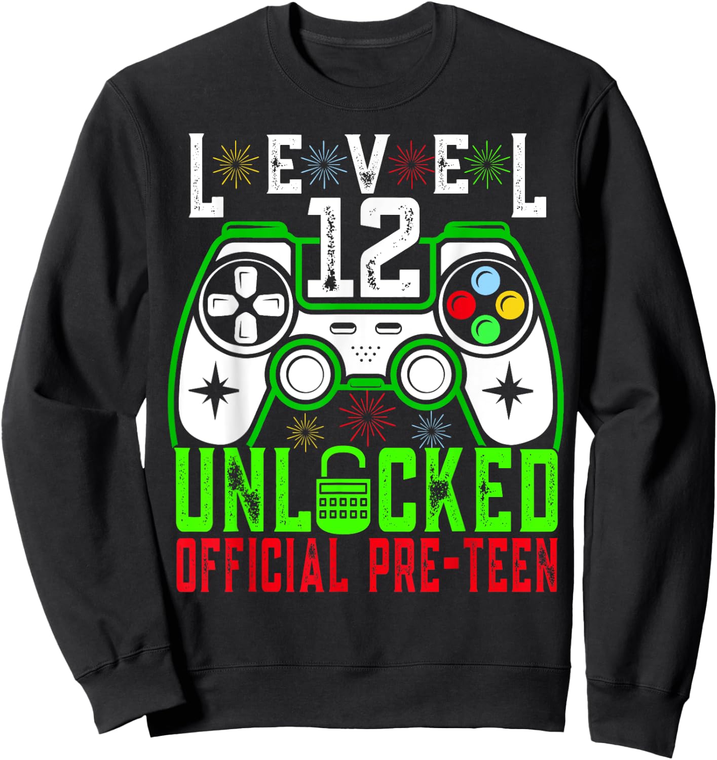 Level 12 Unlocked Birthday Shirt- Gamer BD level 12 unlocked Sweatshirt - Sweatshirt | Black