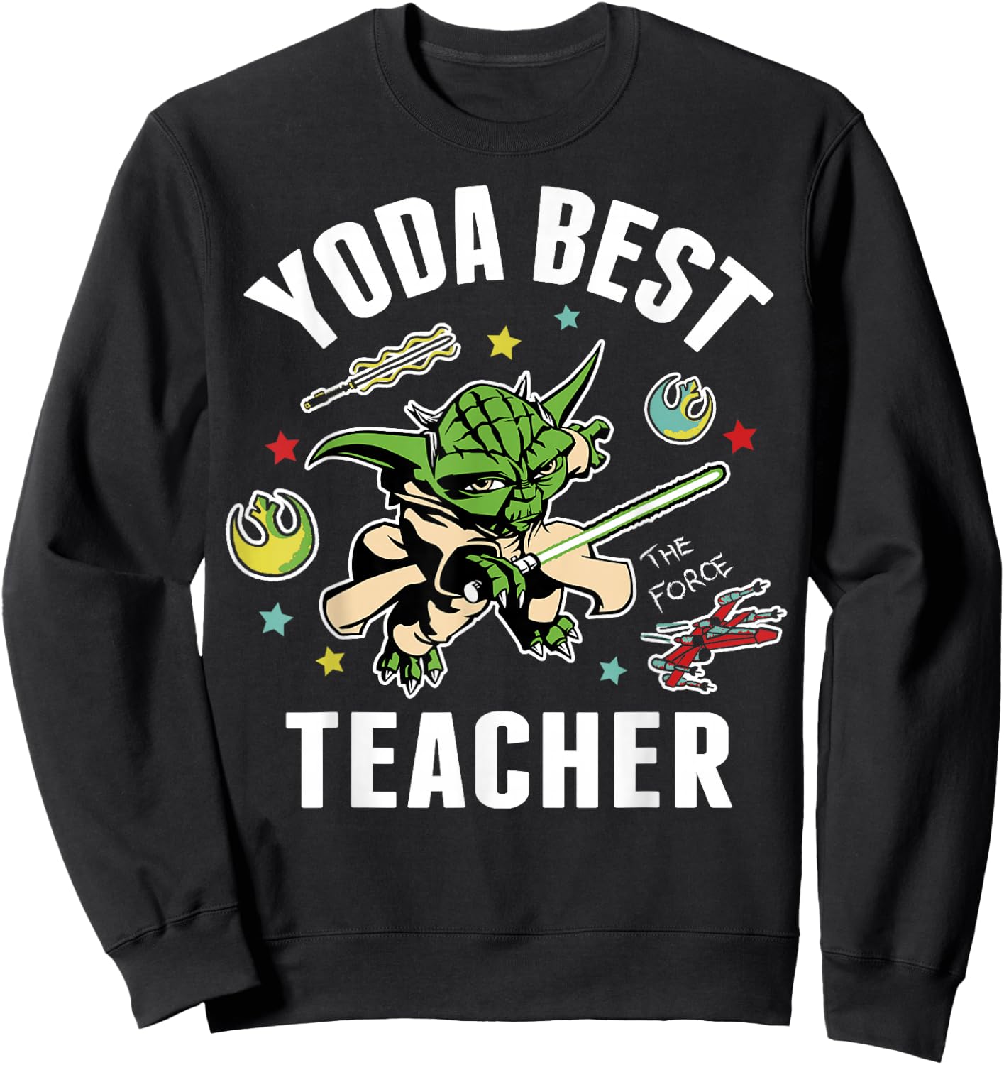 Star Wars Yoda Best Teacher Icons Sweatshirt - Sweatshirt | Black