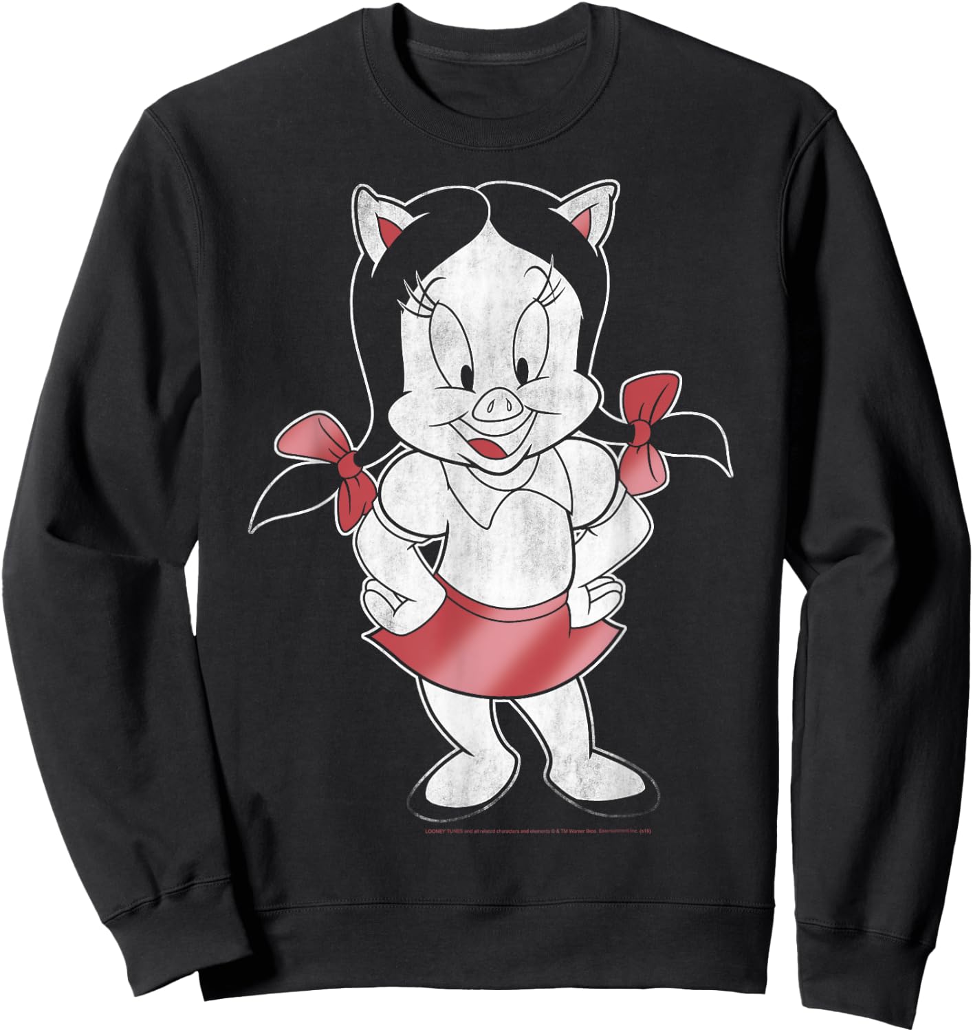 Looney Tunes Petunia Pig Portrait Sweatshirt - Sweatshirt | Black