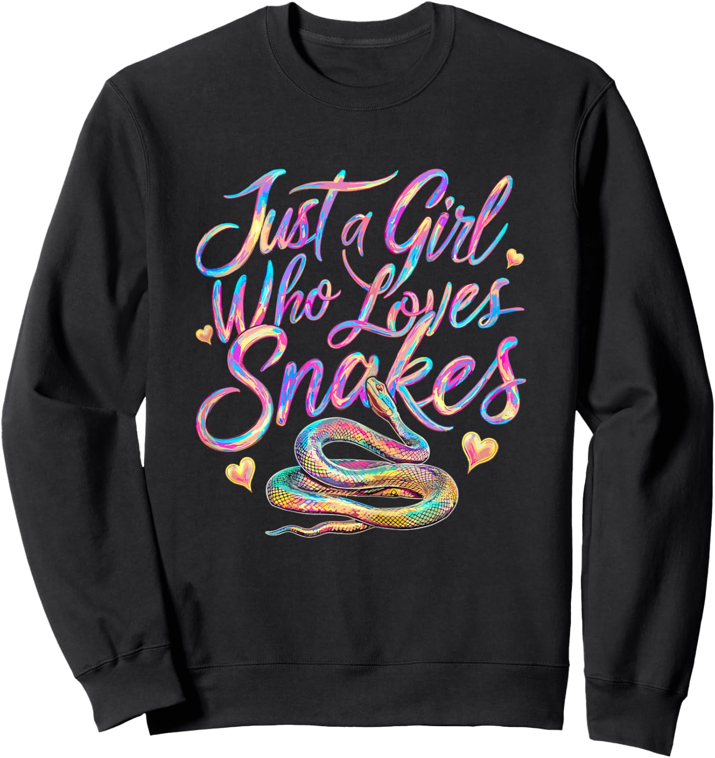 Snake Just A Girl Who Loves Snakes Sweatshirt - Sweatshirt | Black