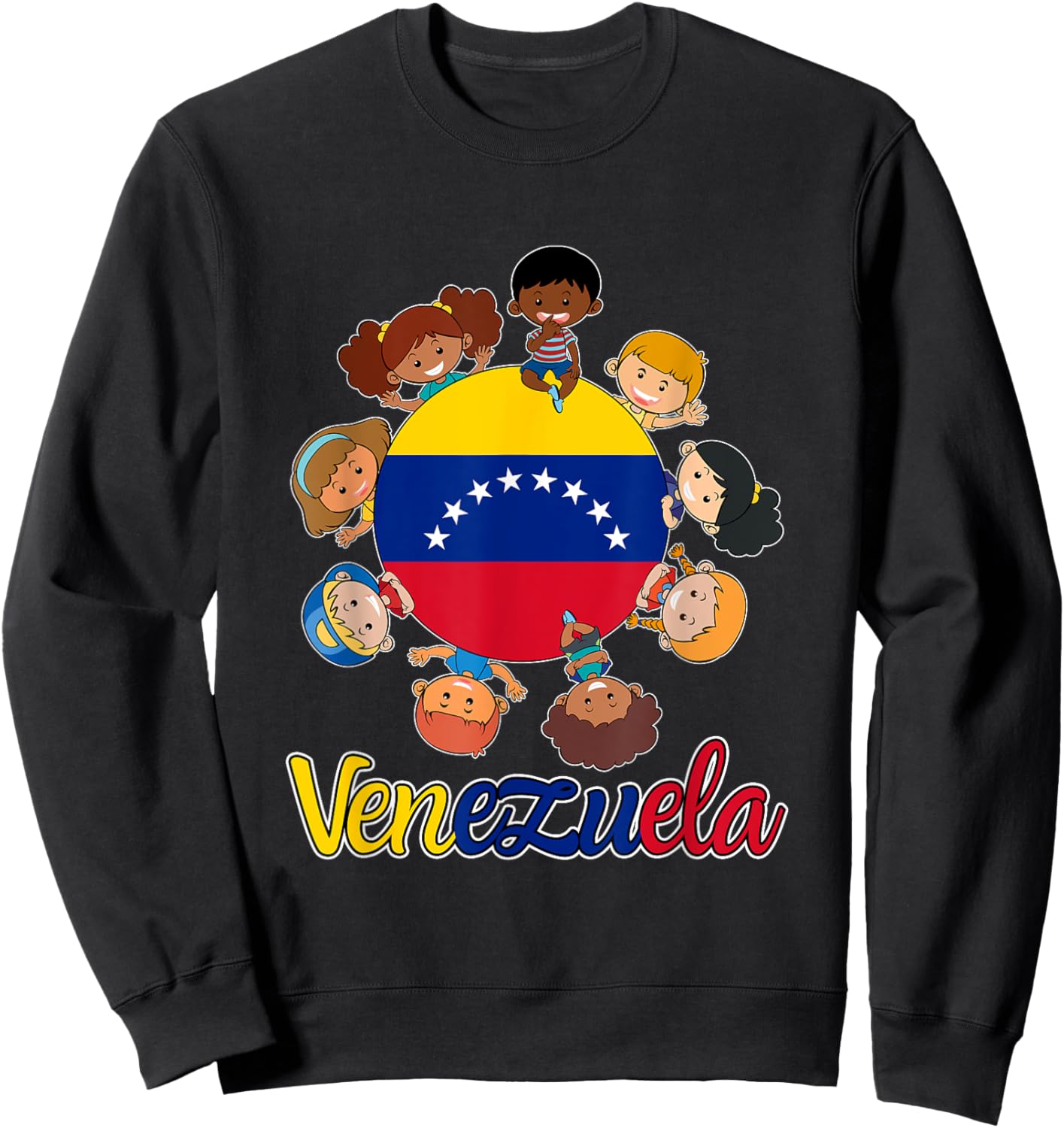Hispanic Heritage Month Venezuela Kids Boys Girls Toddler Sweatshirt - Sweatshirt | Black