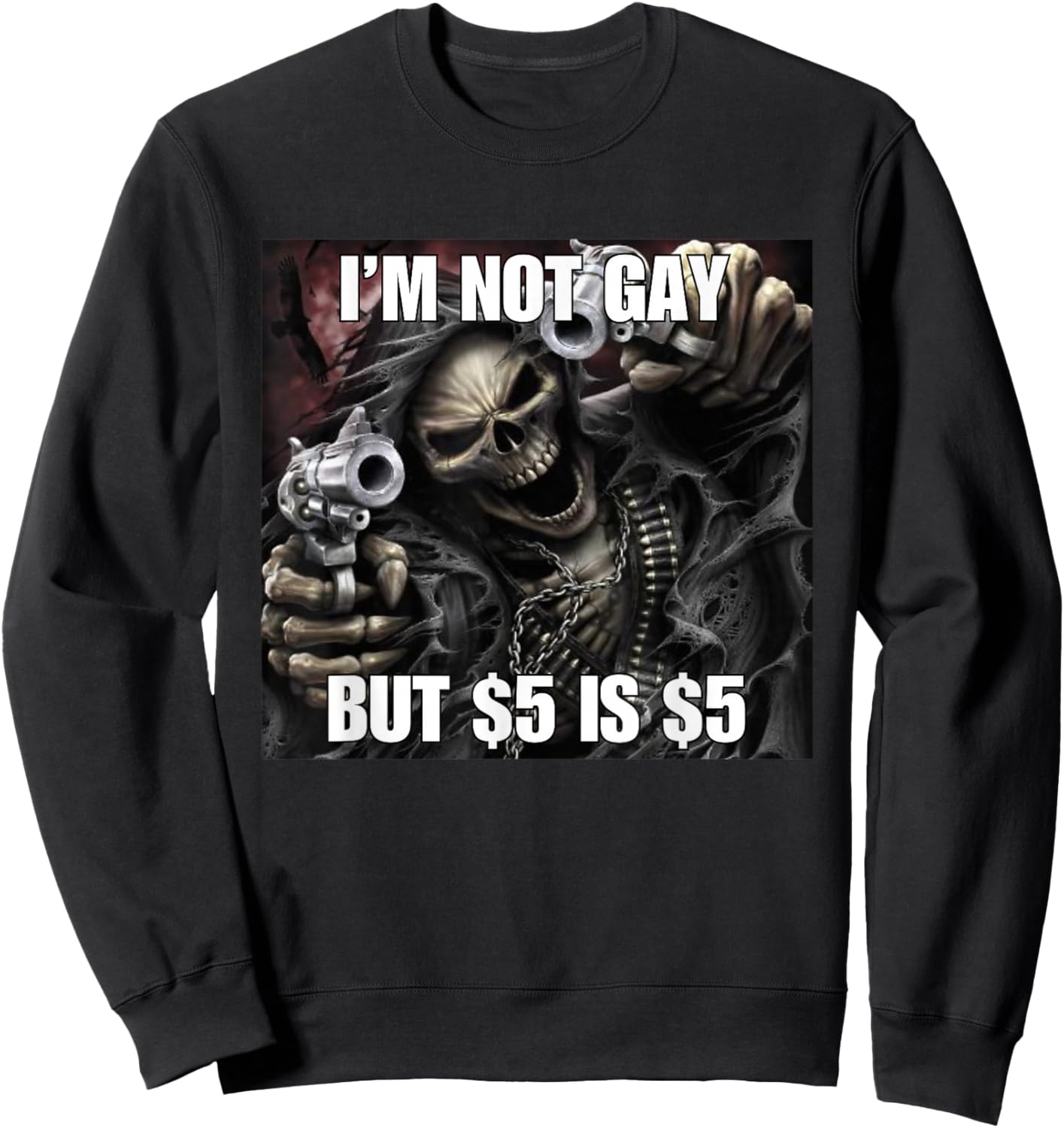 Homosexual Tendencies Gay Funny Cringe Hard Skeleton Meme Sweatshirt - Sweatshirt | Black
