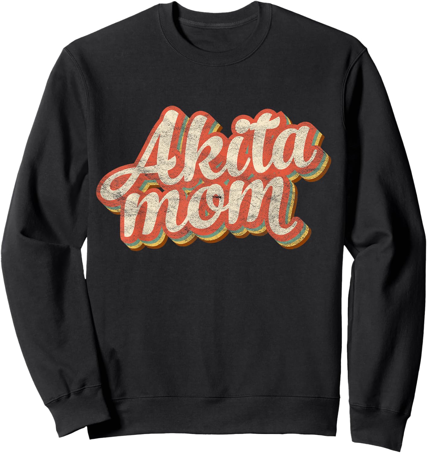 Vintage Akita Mom Gift Akita Mother Dog Lover Pet Mama Men Women Girls Kids Sweatshirt - Sweatshirt | Black