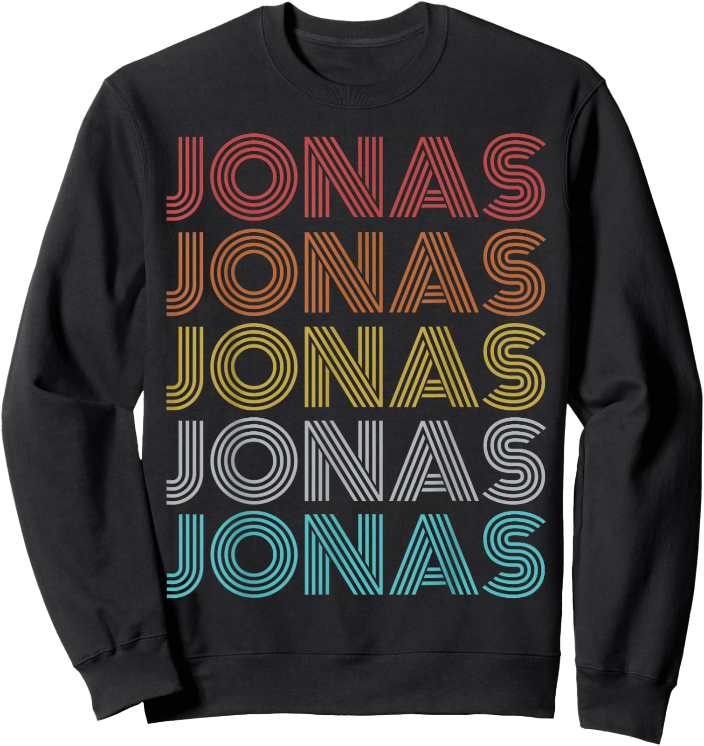 Jonas Shirt Retro Vintage Apparel -Adults and Kids Black Cotton 60% Polyester 40% Short Sleeve Small Classic Fit Spring, Summer Sweatshirt - Sweatshirt | Black