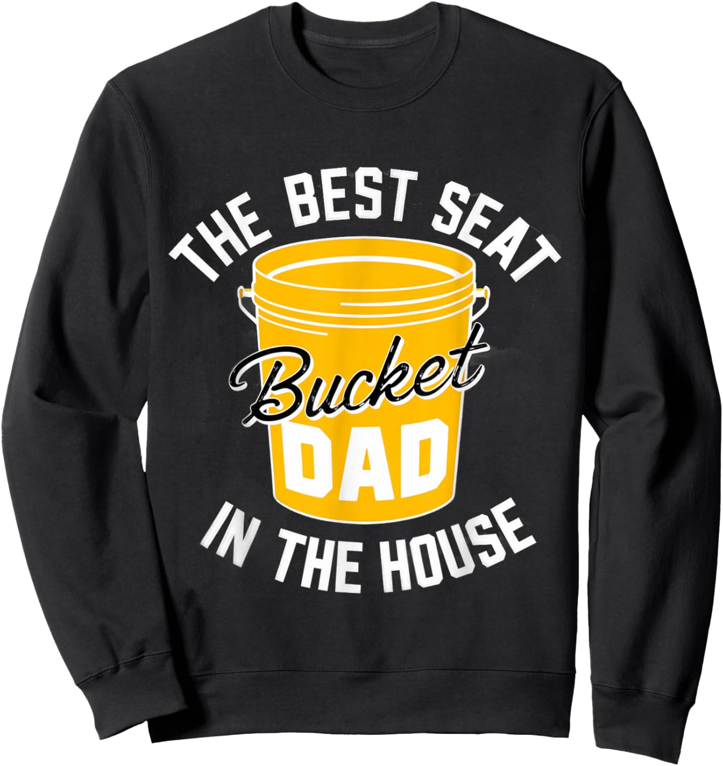 Softball Dad Best Seat in the House Sweatshirt - Sweatshirt | Black