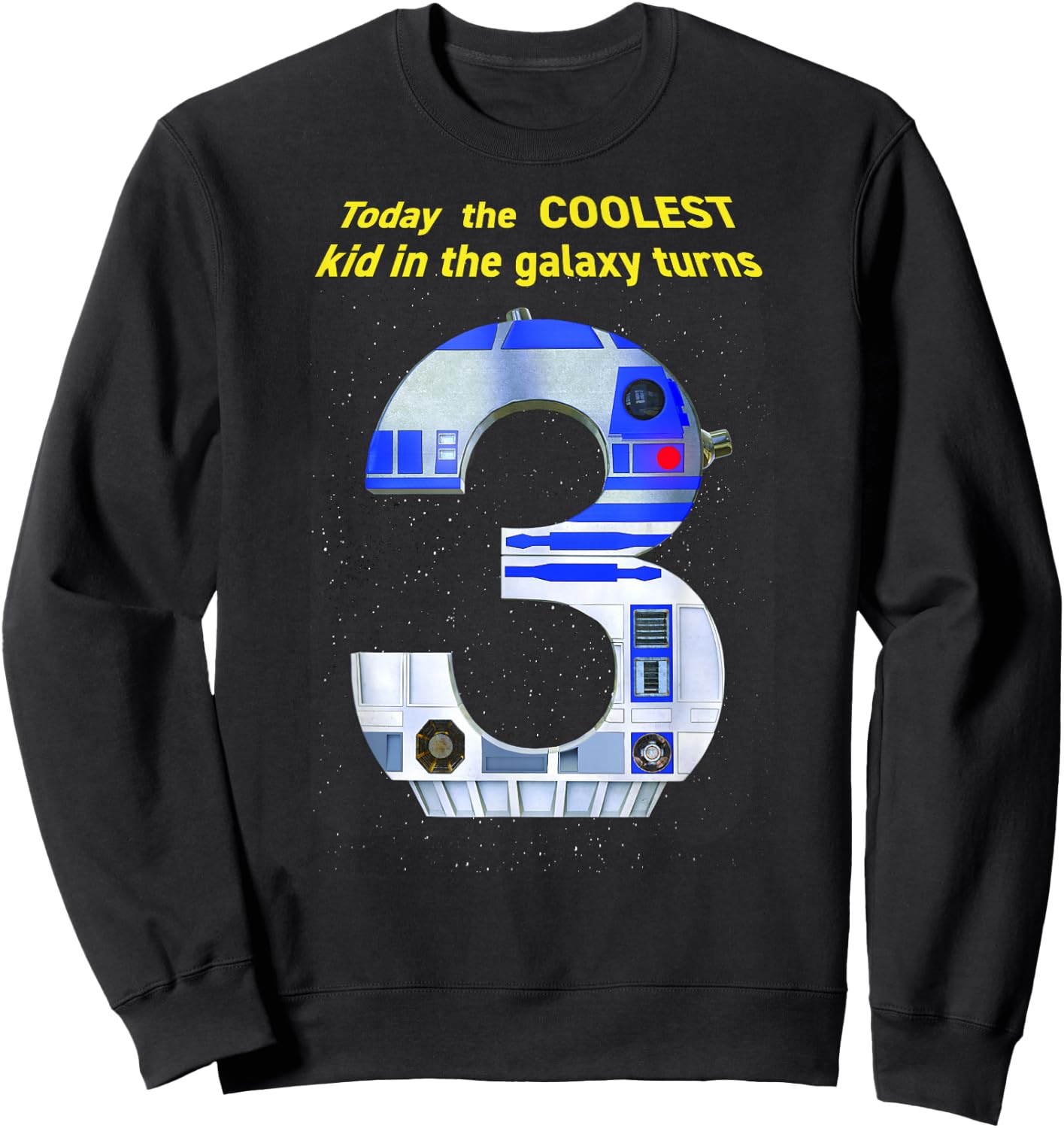 Star Wars R2 Cool Third Birthday Sweatshirt - Sweatshirt | Black