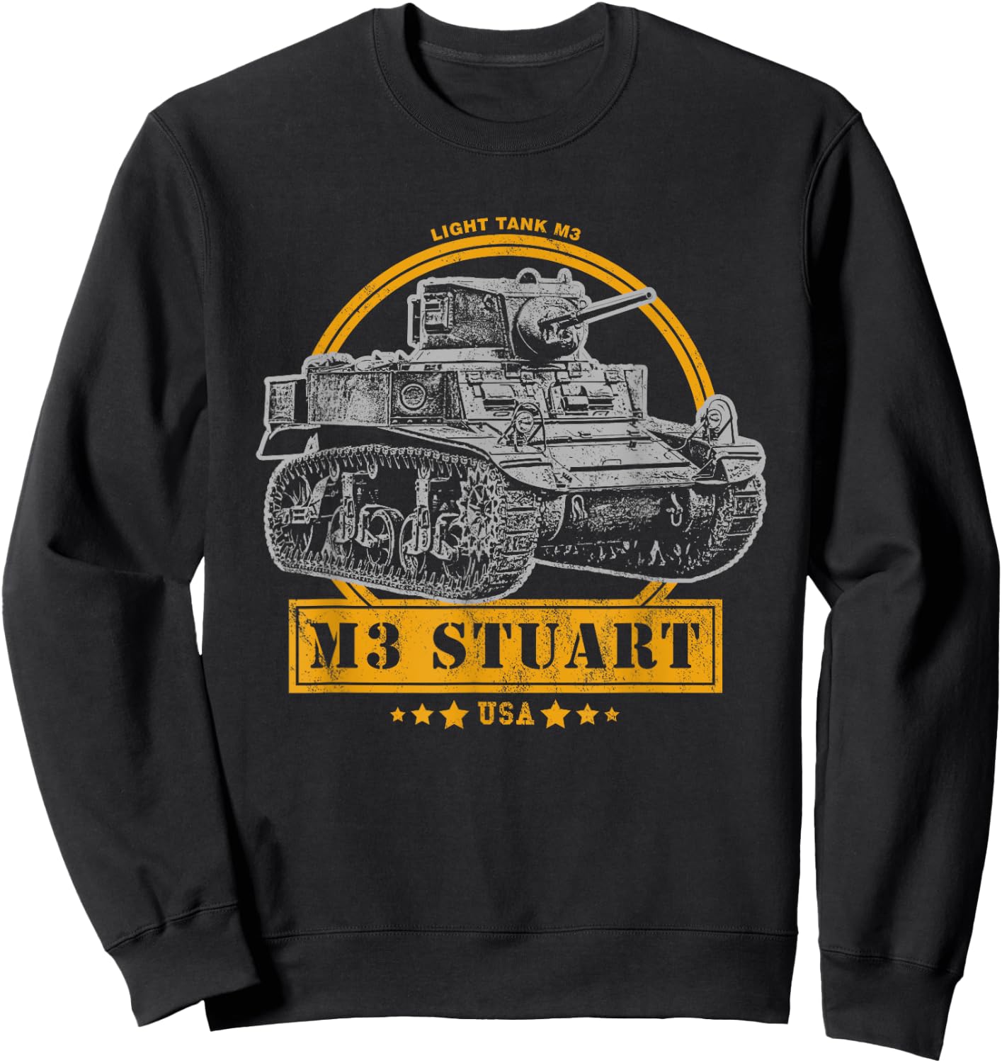 M3 Stuart - WW2 Tank Sweatshirt - Sweatshirt | Black