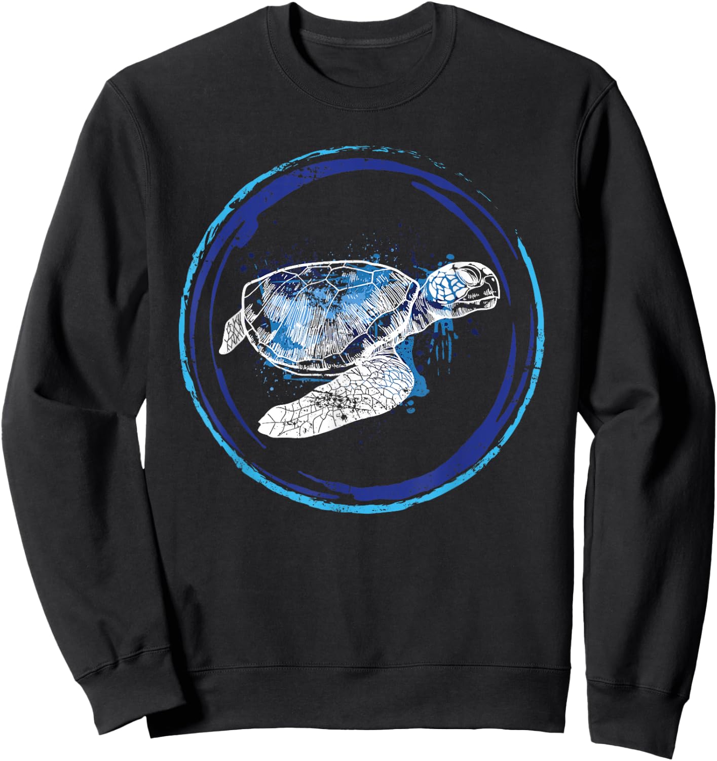 Ocean Animal Lover Gift Turtle Sweatshirt - Sweatshirt | Black