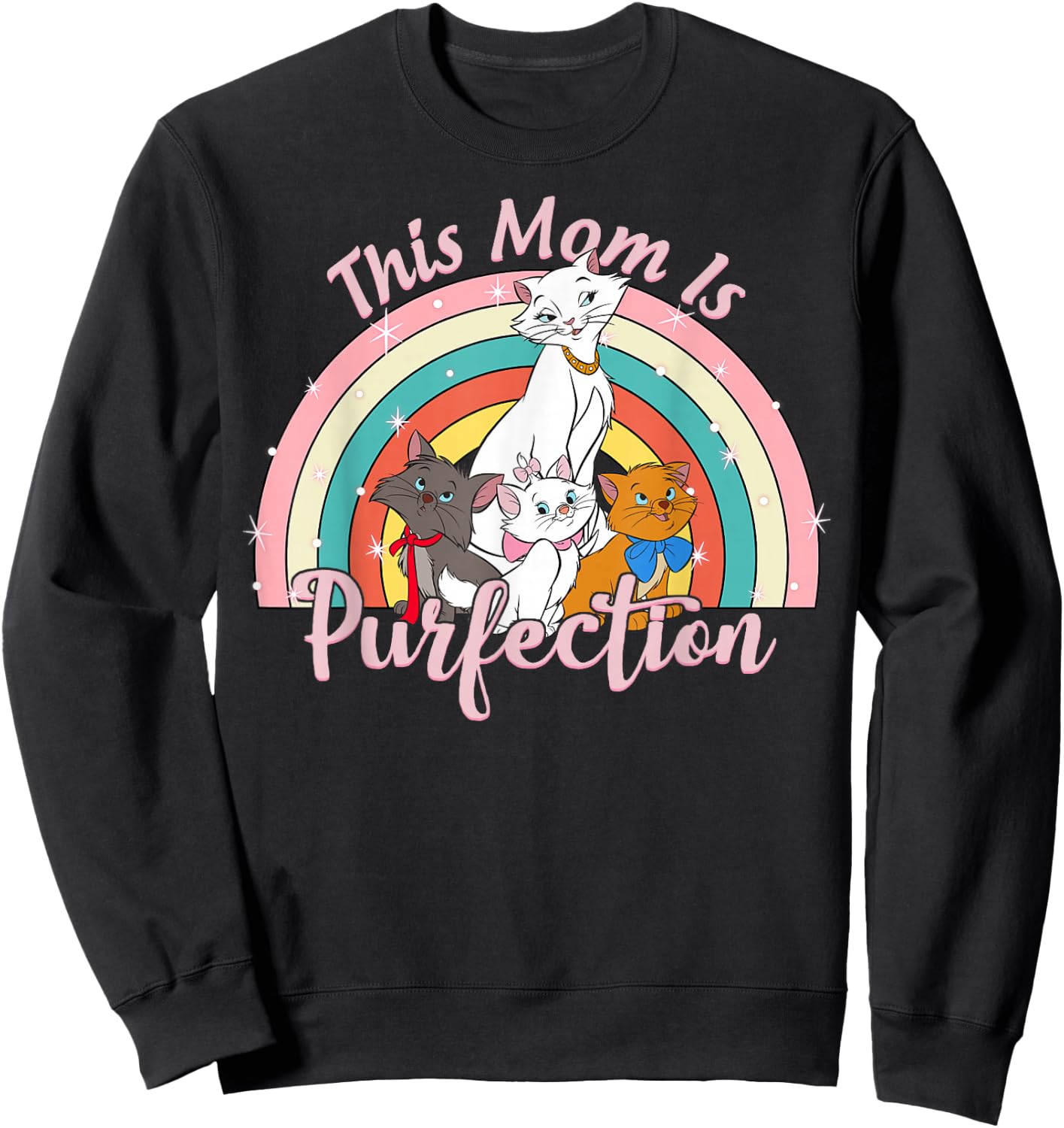 Disney Mother's Day The Aristocats This Mom Is Purfection Sweatshirt - Sweatshirt | Black