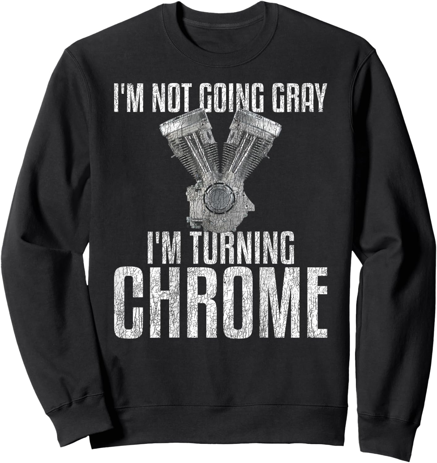 Motorcycle Dad Gifts, Father's Day Motorcycle Gifts Chopper Sweatshirt - Sweatshirt | Black
