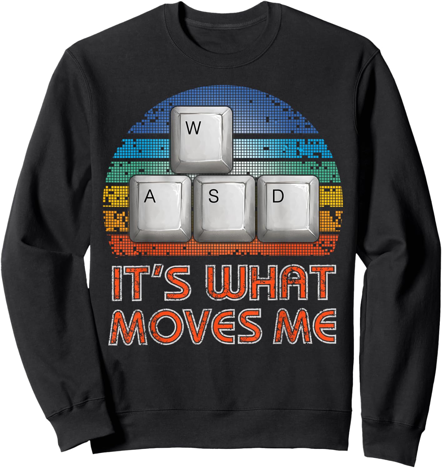 Vintage WASD PC Gamer - Classic Fit, Short Sleeve, Black - Gift & Boys Sweatshirt - Sweatshirt | Black