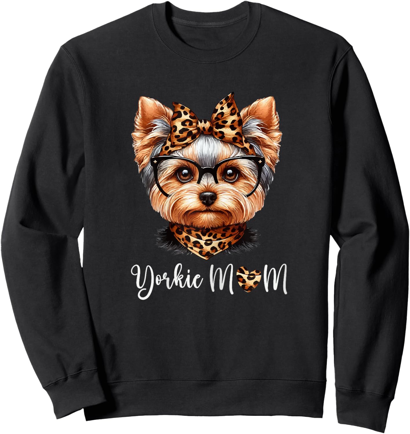 Yorkie Mom Cute Mother's Day Yorkshire Terrier Dog Mom Women Sweatshirt - Sweatshirt | Black