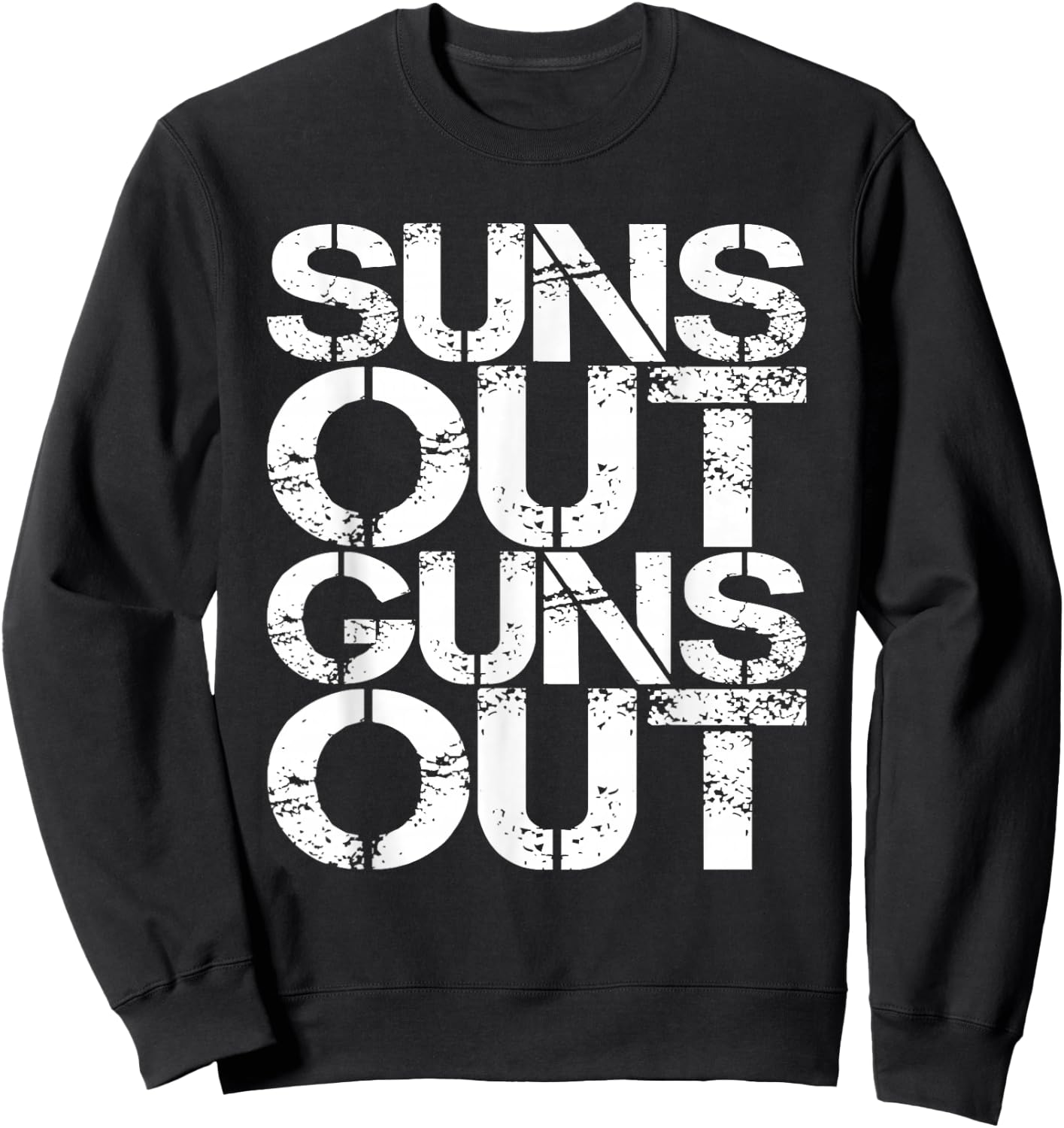 Suns Out Guns Out Workout Funny Gym Muscle Exercise Sunsout Sweatshirt - Sweatshirt | Black
