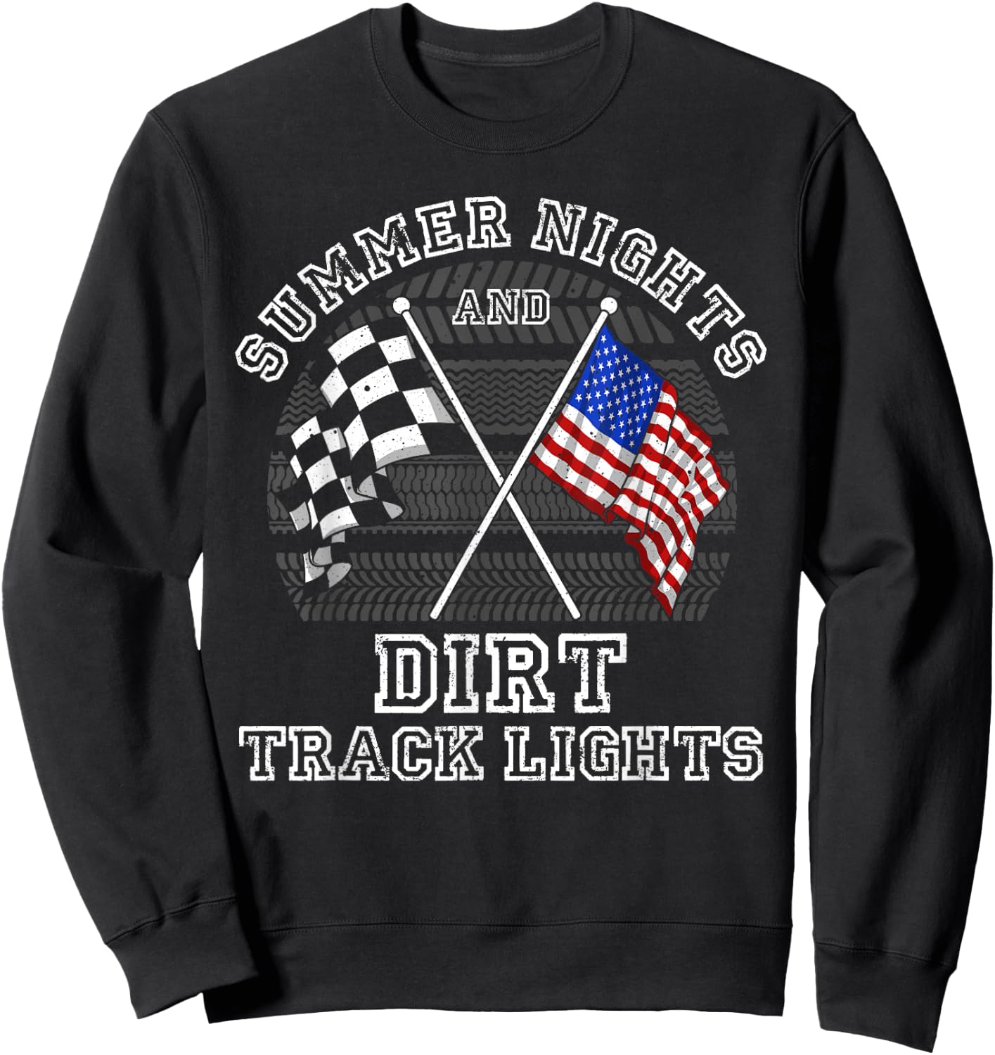 Funny Dirt Racing Gift Women Cool Dirt Track Racing Sweatshirt - Sweatshirt | Black