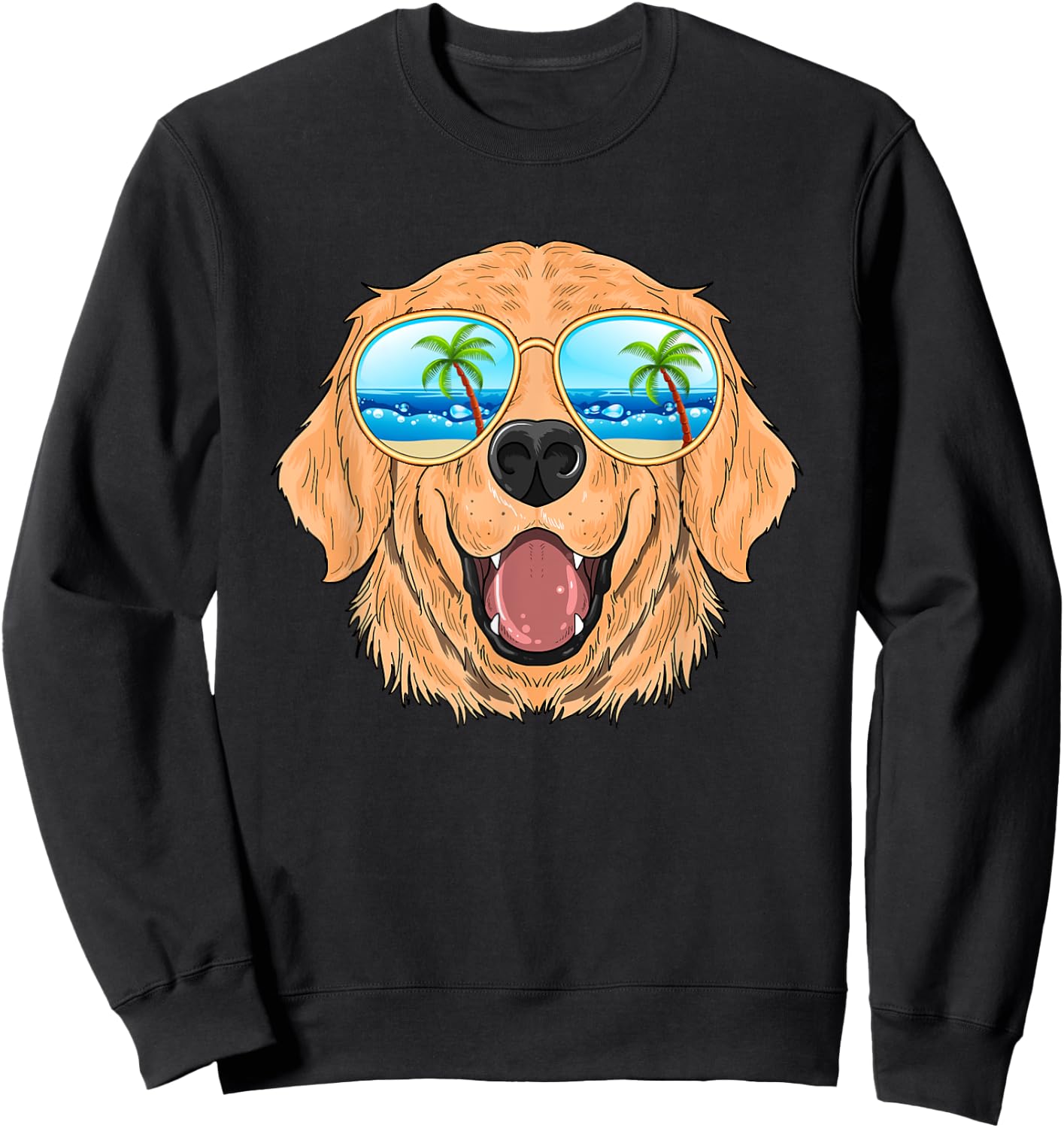 Cute funny Labrador golden retriever gifts for Sweatshirt - Sweatshirt | Black