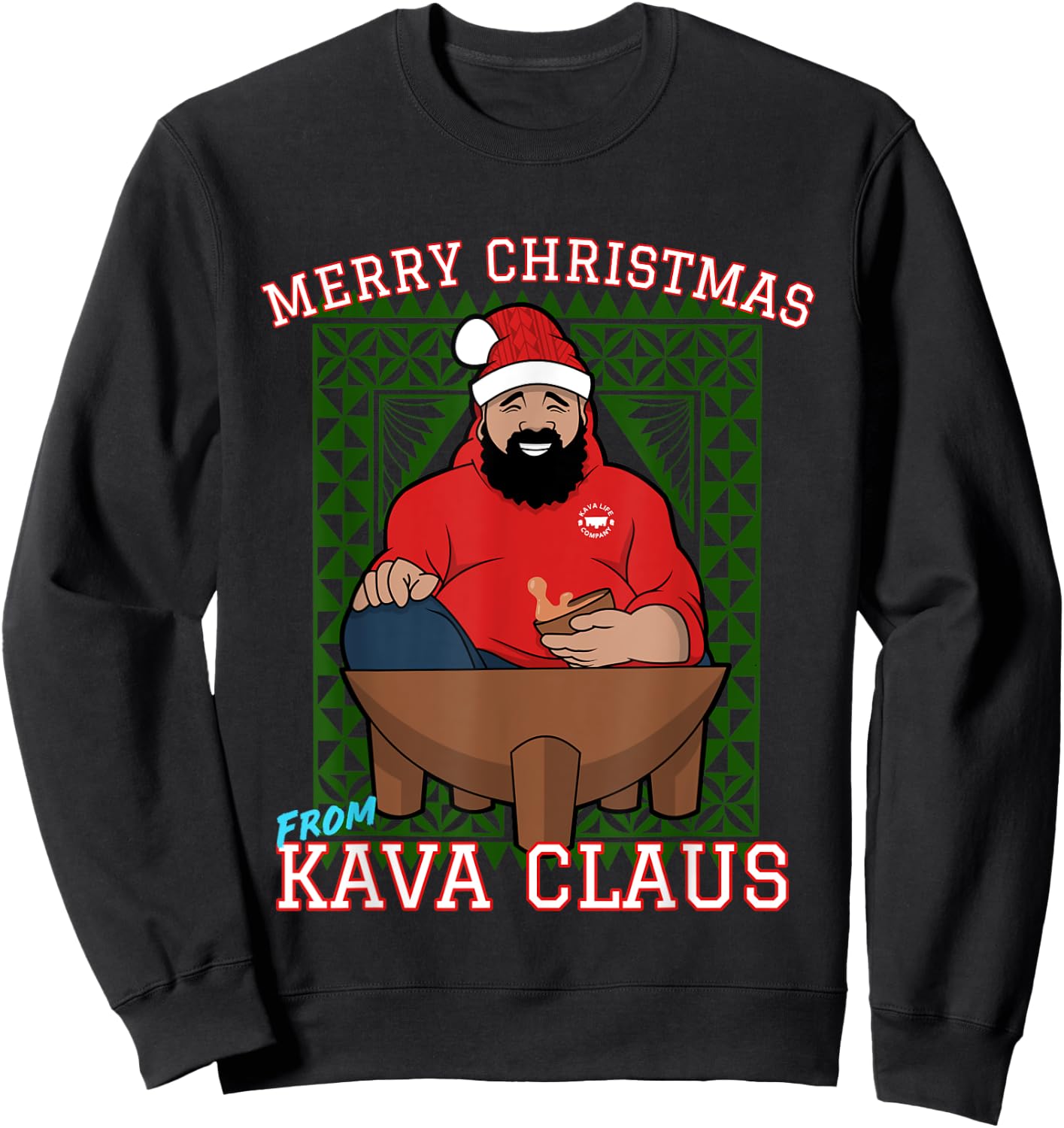 Merry Christmas from Kava Claus Sweatshirt - Sweatshirt | Black