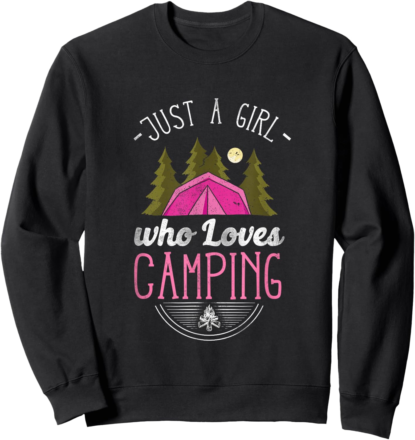 Just A Girl Who Loves Camping Sweatshirt - Sweatshirt | Black
