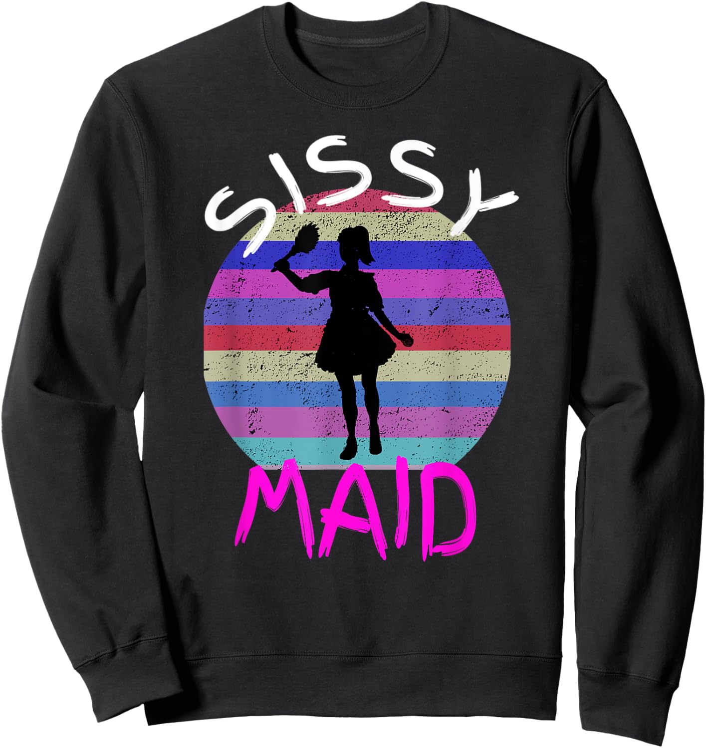 BDSM Sissy Maid Training Submissive Kink Punishment Sweatshirt - Sweatshirt | Black