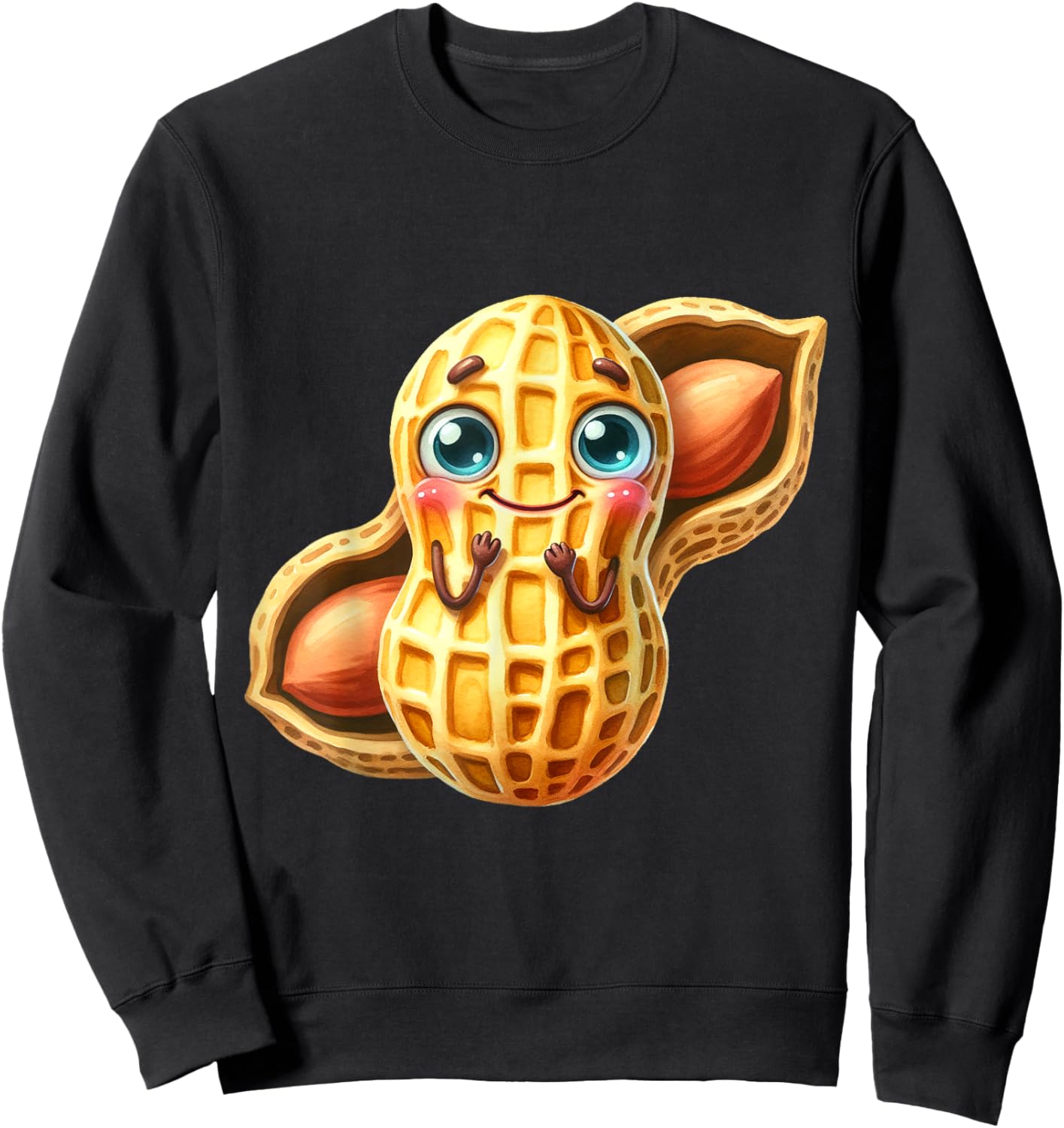 Cute Peanut Kids Peanuts Nuts Child Peanuts Sweatshirt - Sweatshirt | Black