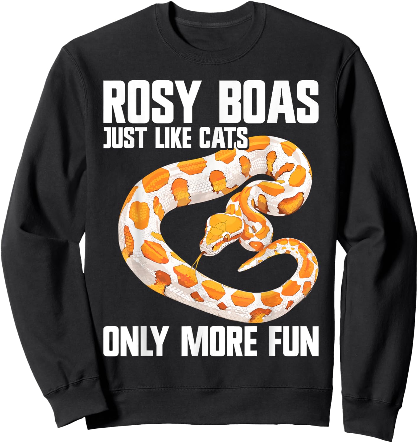 Rosy Boa Snake Accessories Plush Snake Heart Rosy Boa Sweatshirt - Sweatshirt | Black