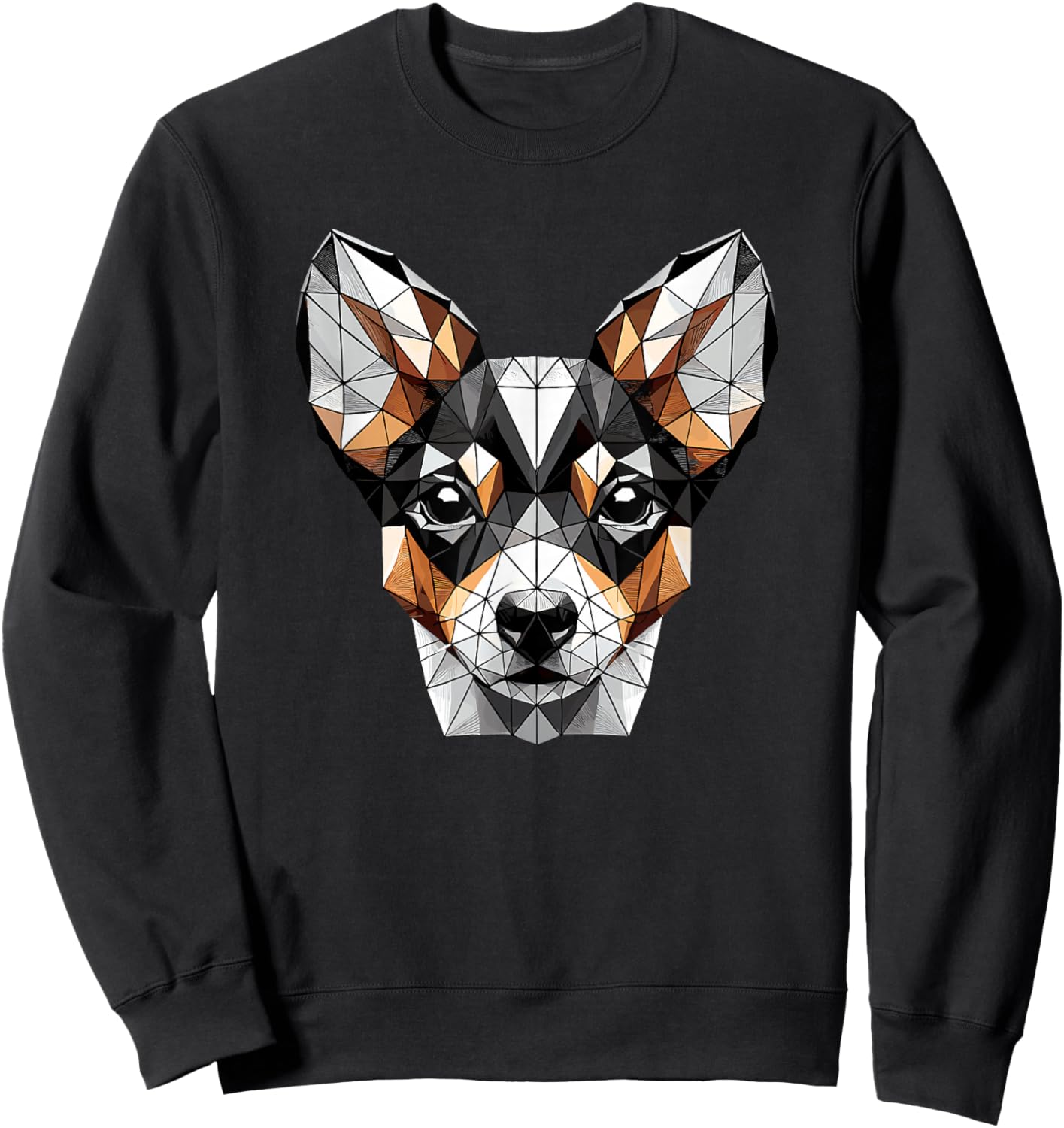 Geometric Art Toy Fox Terrier American Toy Terriers Sweatshirt - Sweatshirt | Black