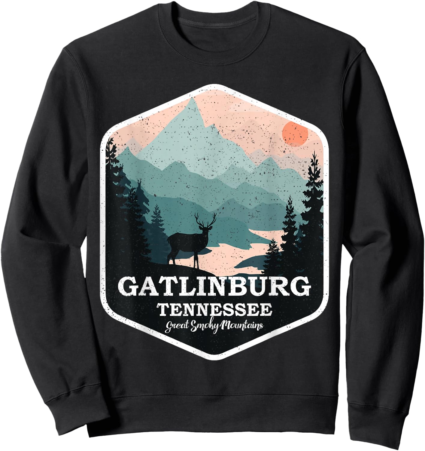Gatlinburg Tennessee Great Smoky Mountains Hiking Souvenir Sweatshirt - Sweatshirt | Black