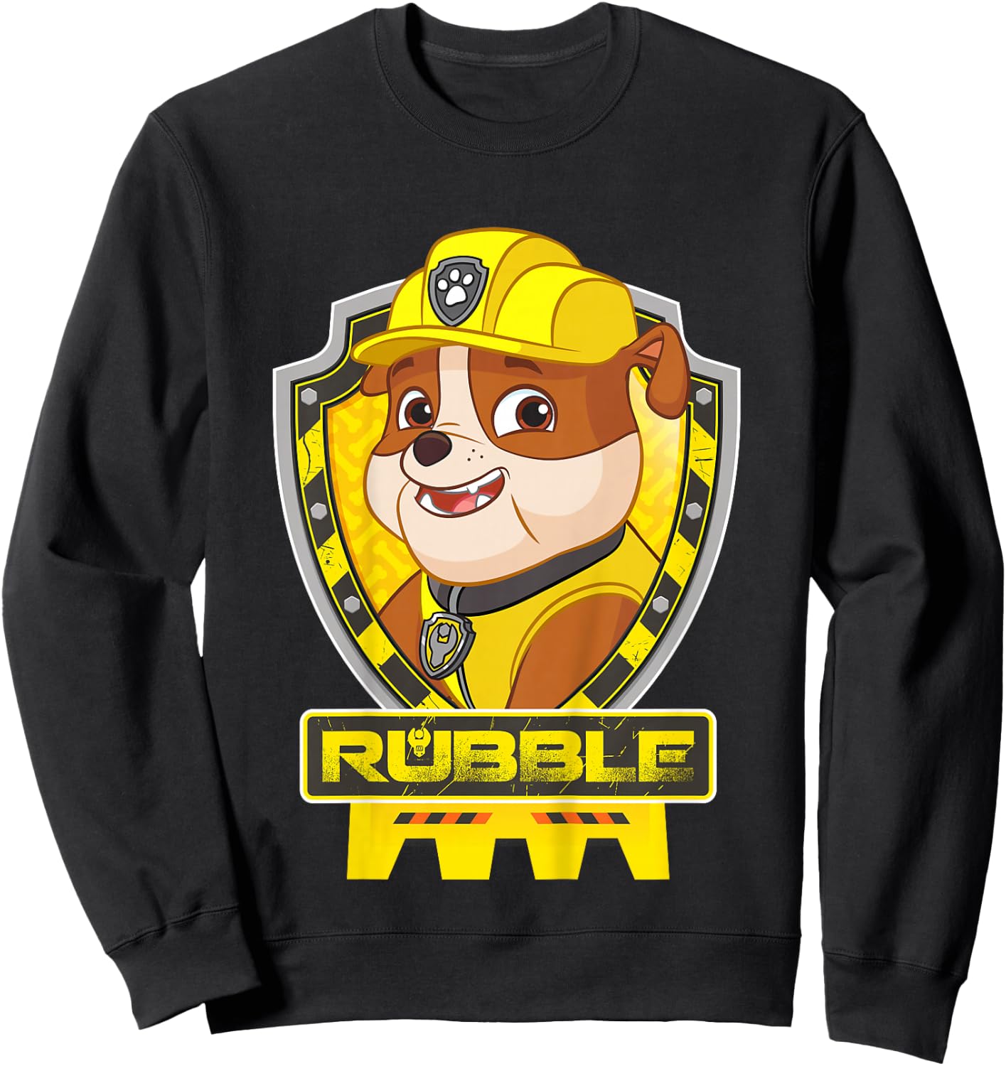 Paw Patrol Kids Rubble Adventurous Pup Bravery on Duty Sweatshirt - Sweatshirt | Black