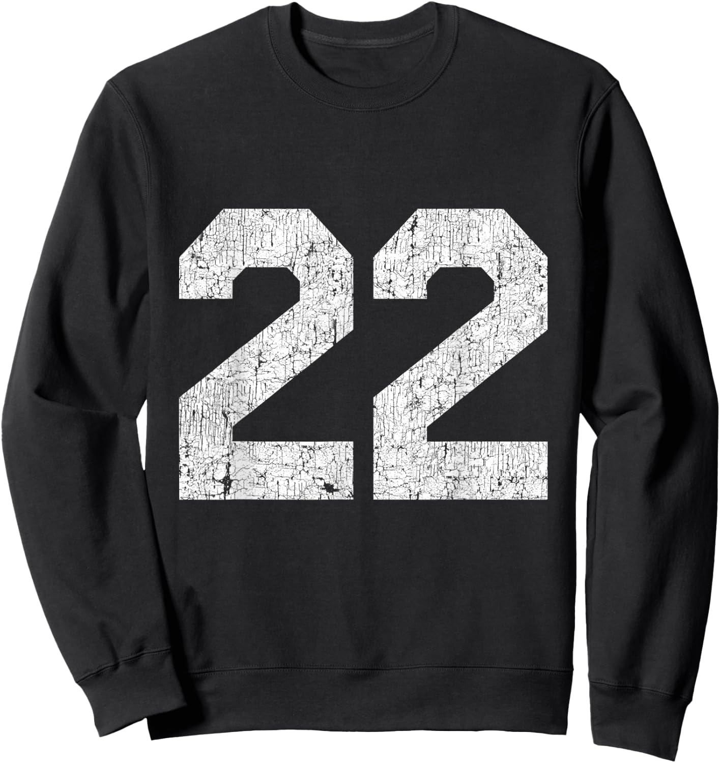 #22 Jersey Uniform Varsity Sports Number, 22nd Birthday Sweatshirt - Sweatshirt | Black