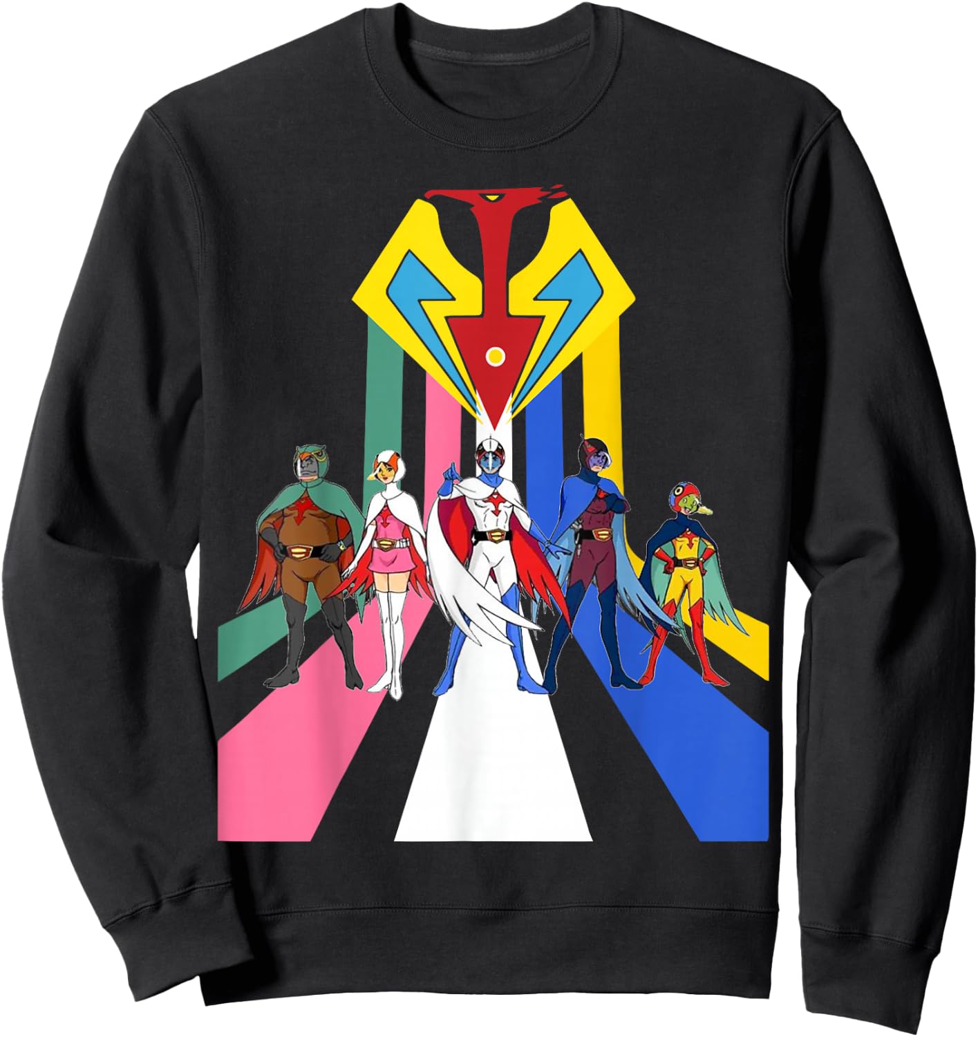 Gatachaman G Force, Battle for The Planets Retro Group Sweatshirt - Sweatshirt | Black