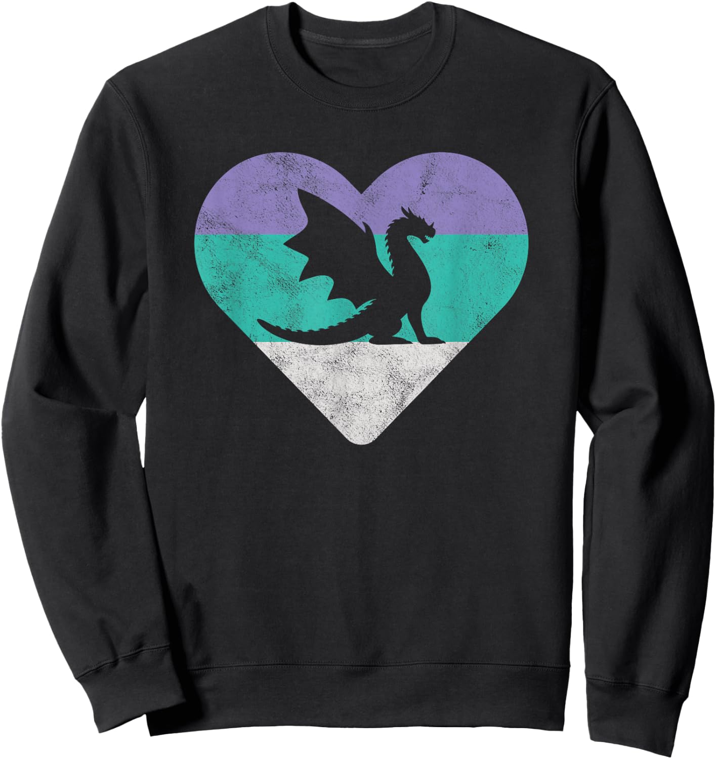 Dragon Retro Gift or Girls Sweatshirt - Sweatshirt | Black