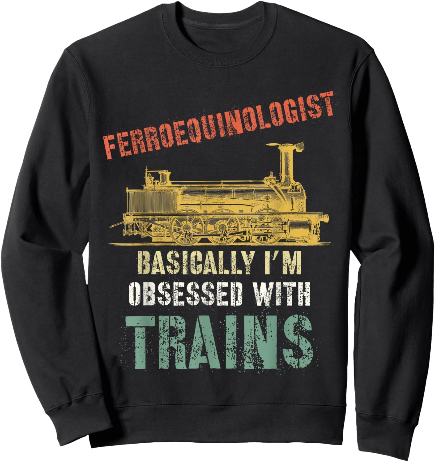Ferroequinologist Trains Model Train Enthusiasts Sweatshirt - Sweatshirt | Black