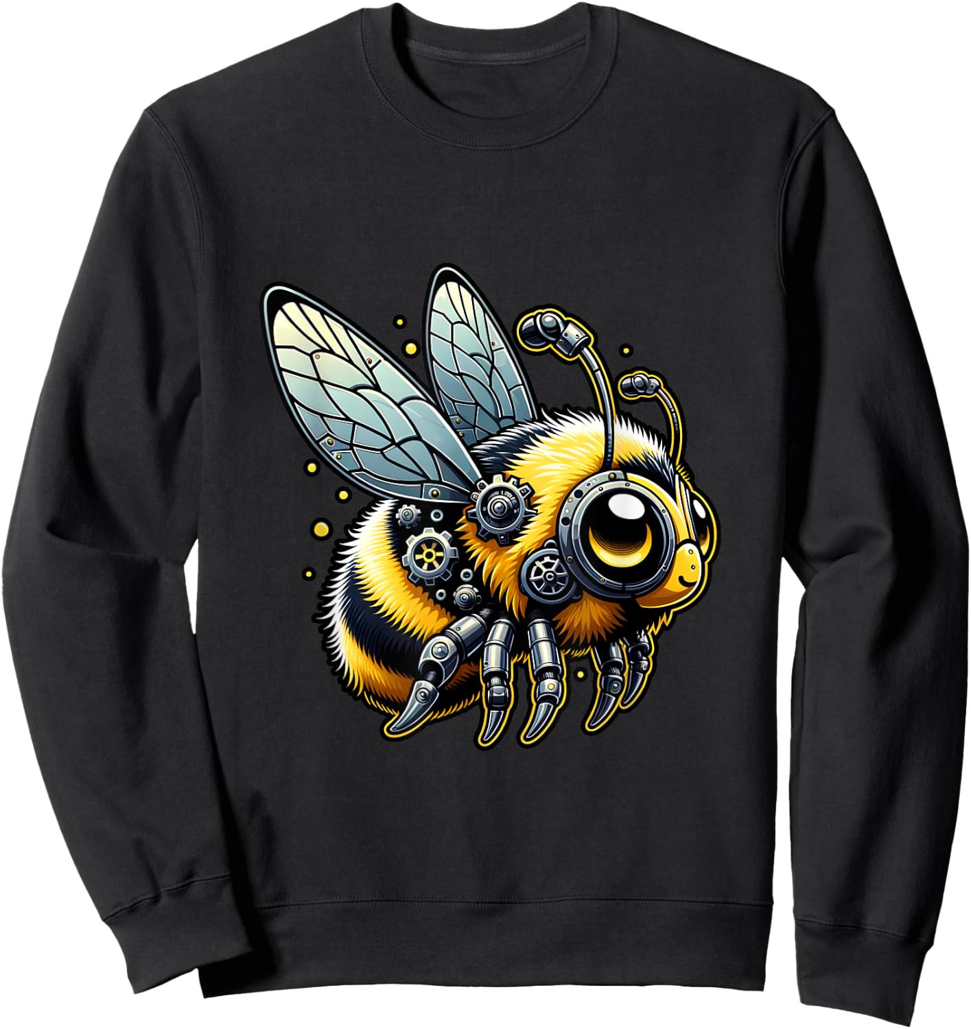 Bee Robots Robotics Engineering Technology Programmer Sweatshirt - Sweatshirt | Black