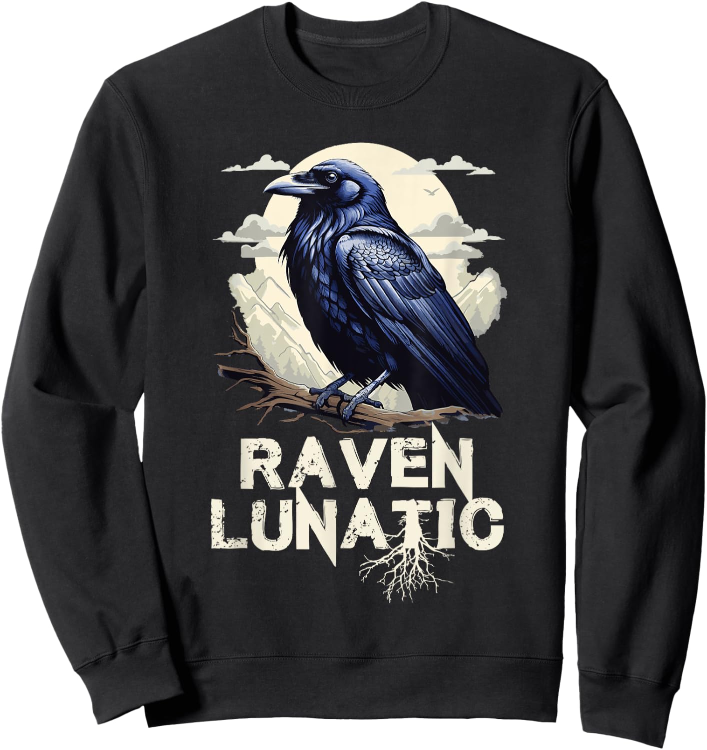 Moon Raven Lunatic Mythical Black Raven Costume Bird lover Sweatshirt - Sweatshirt | Black