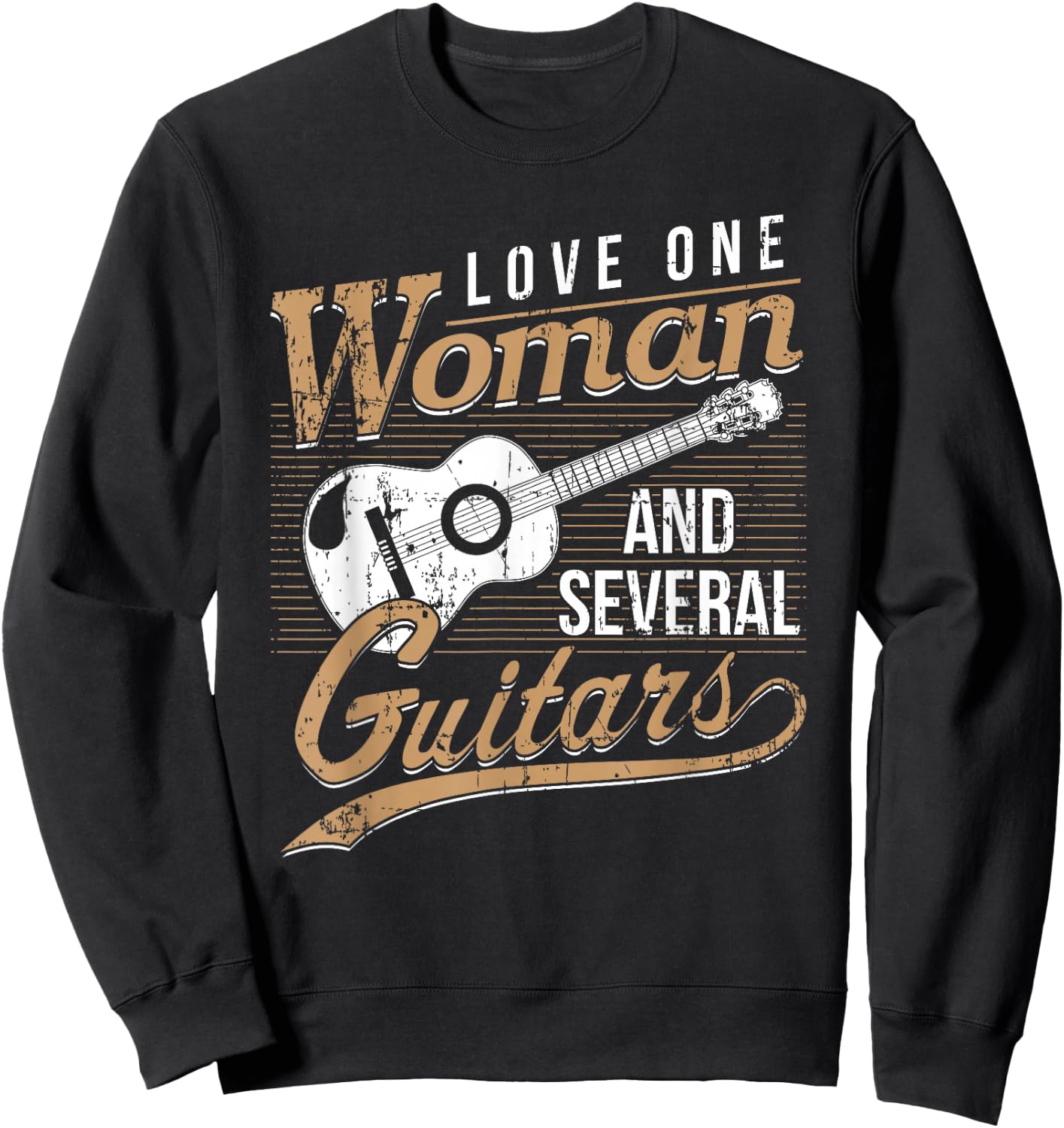 Funny Guitar Lovers Guitarist Musician Band Playing Gifts Small Sweatshirt - Sweatshirt | Black