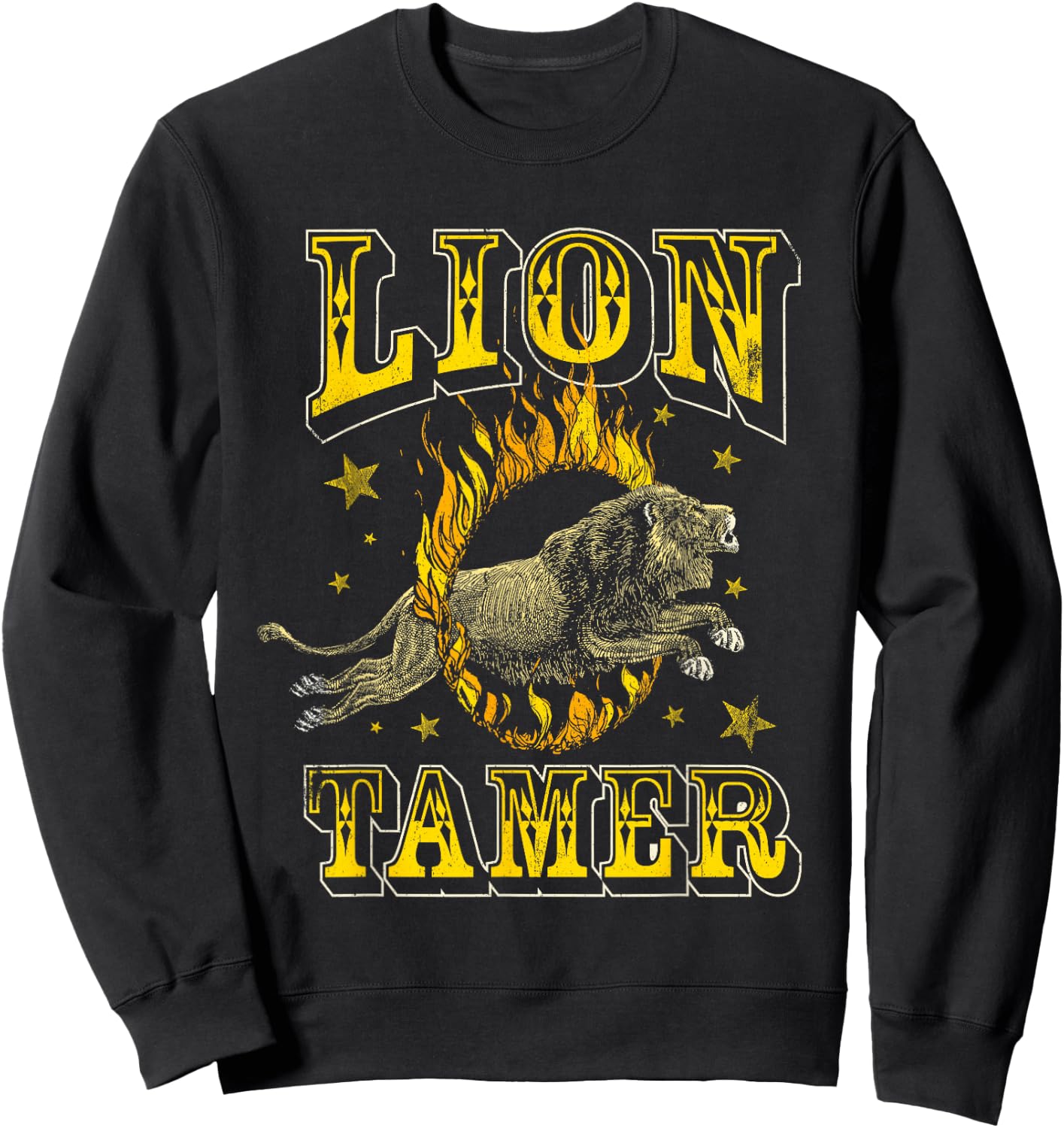Circus Staff Lion Tamer Vintage Carnival Costume Theme Party Sweatshirt - Sweatshirt | Black