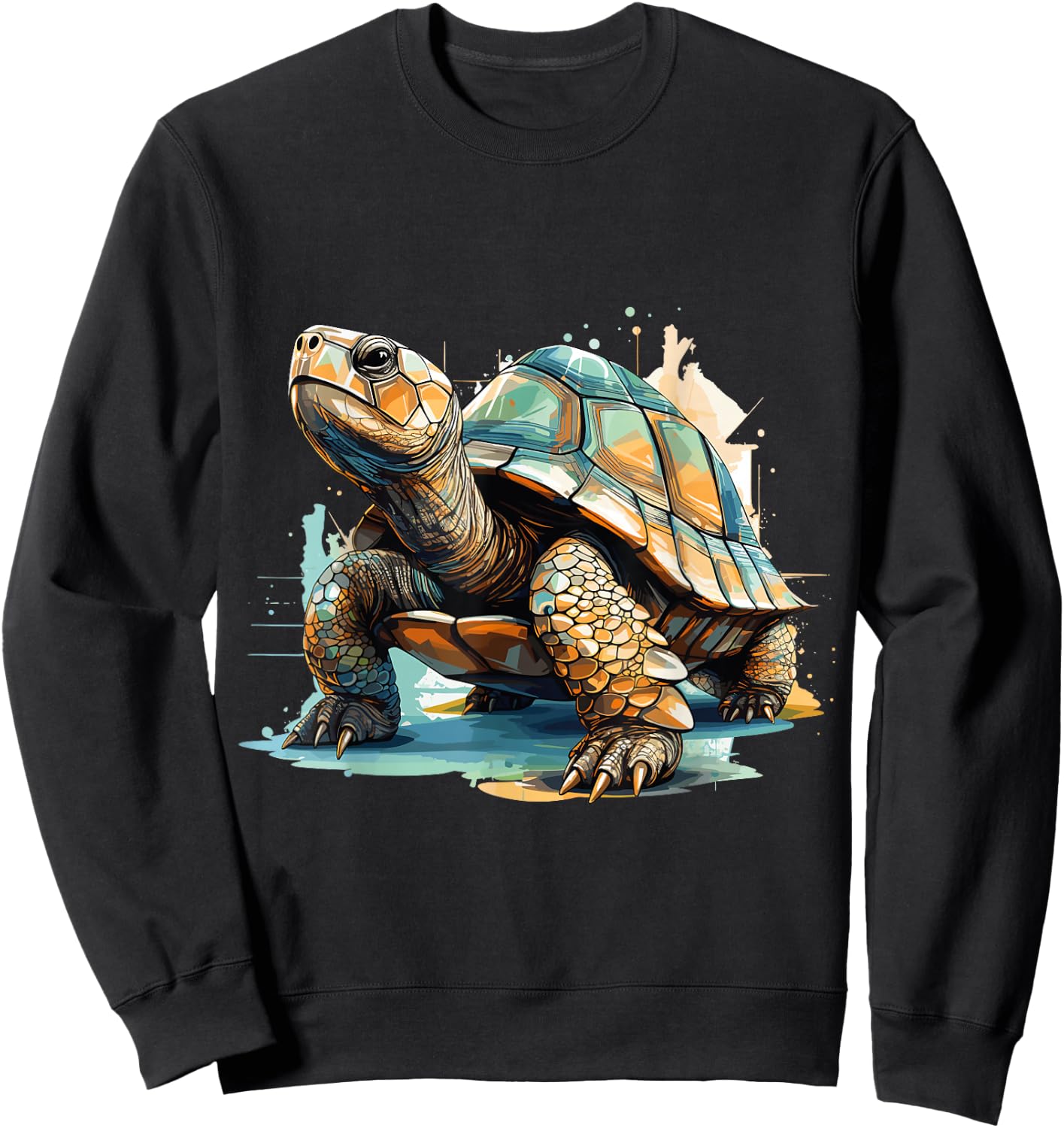 Sea Turtle in the Ocean, Turtles Lover Sweatshirt - Sweatshirt | Black