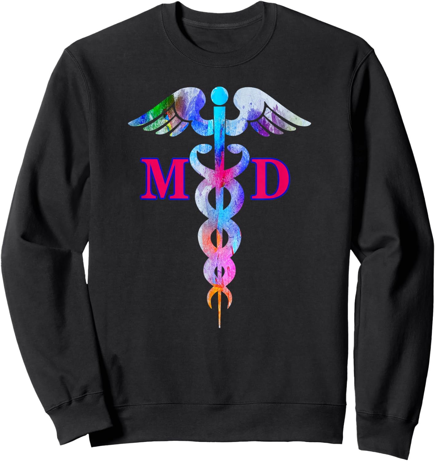 Medical Doctor MD Caduceus Symbol Medical Career Profession Sweatshirt - Sweatshirt | Black