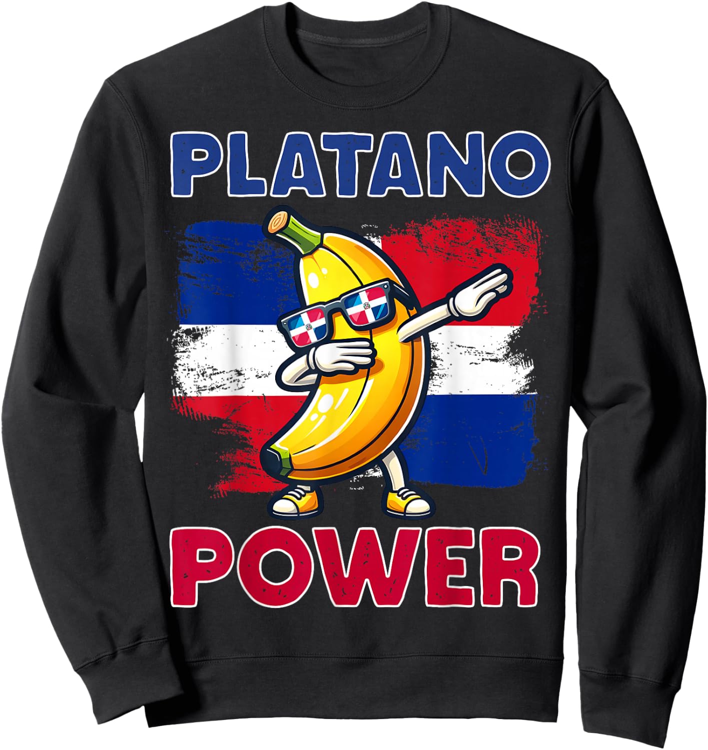 Dominican Republic Platano Power Flag for kids toddler Sweatshirt - Sweatshirt | Black