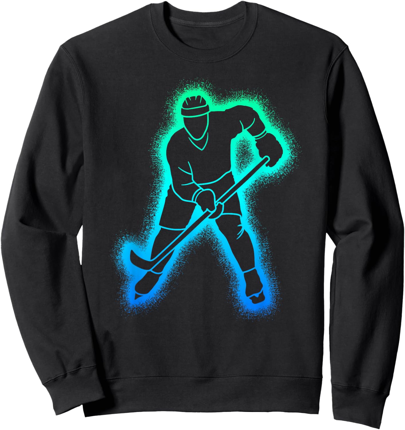 Hockey Player Kids Men Boys Ice Hockey Sweatshirt - Sweatshirt | Black