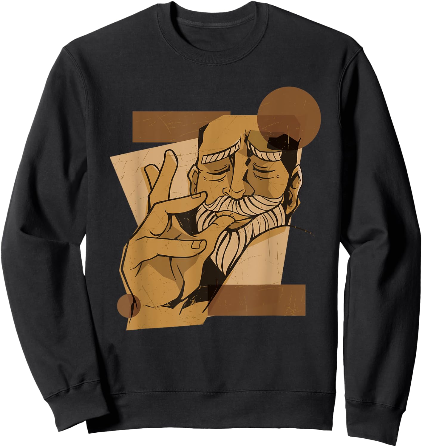 Man Licking Fingers Lick Food Delicious Cartoon Sweatshirt - Sweatshirt | Black