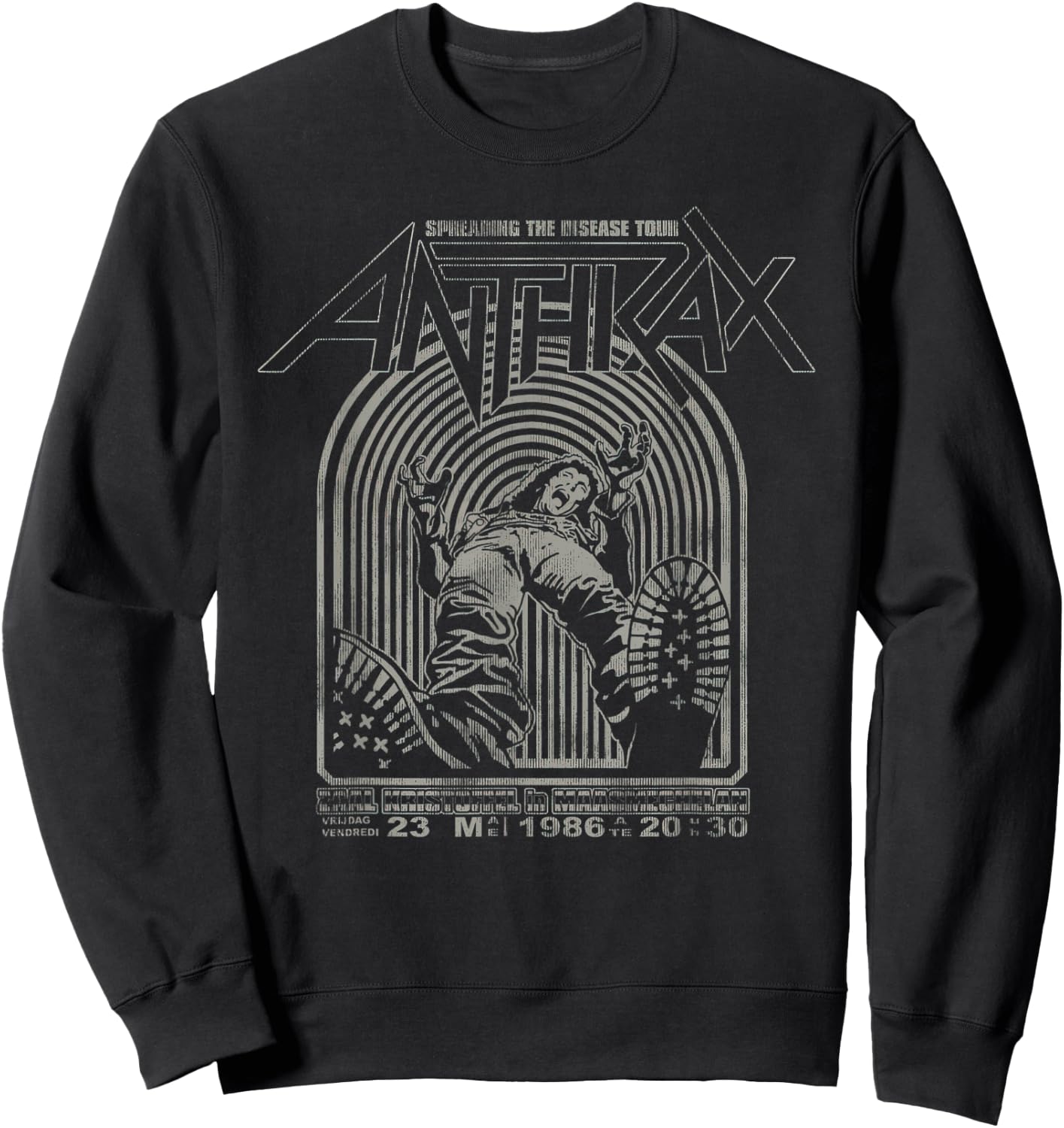 Anthrax Spreading The Disease Olive Sweatshirt - Sweatshirt | Black