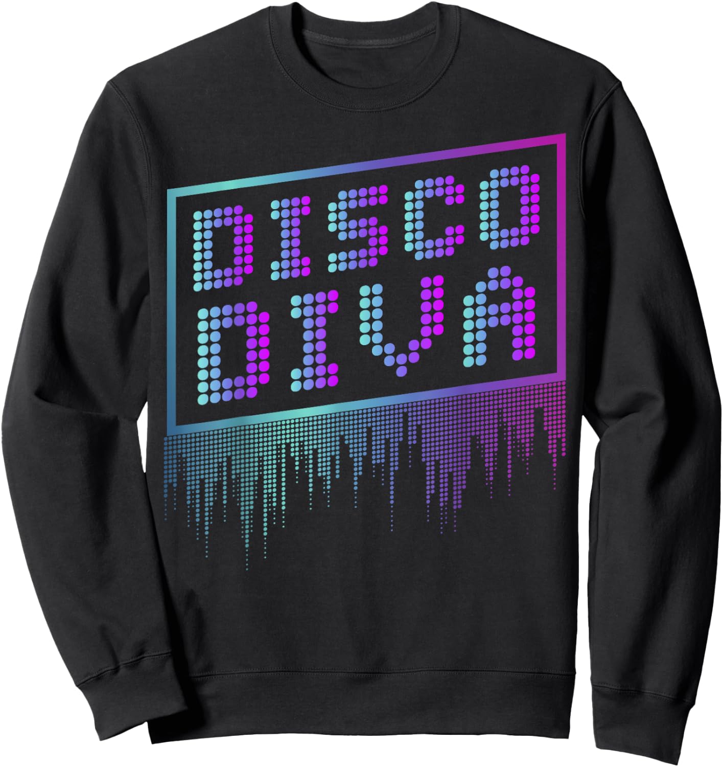 Disco Diva gift, Retro 70s gift, Vintage 80s design Sweatshirt - Sweatshirt | Black