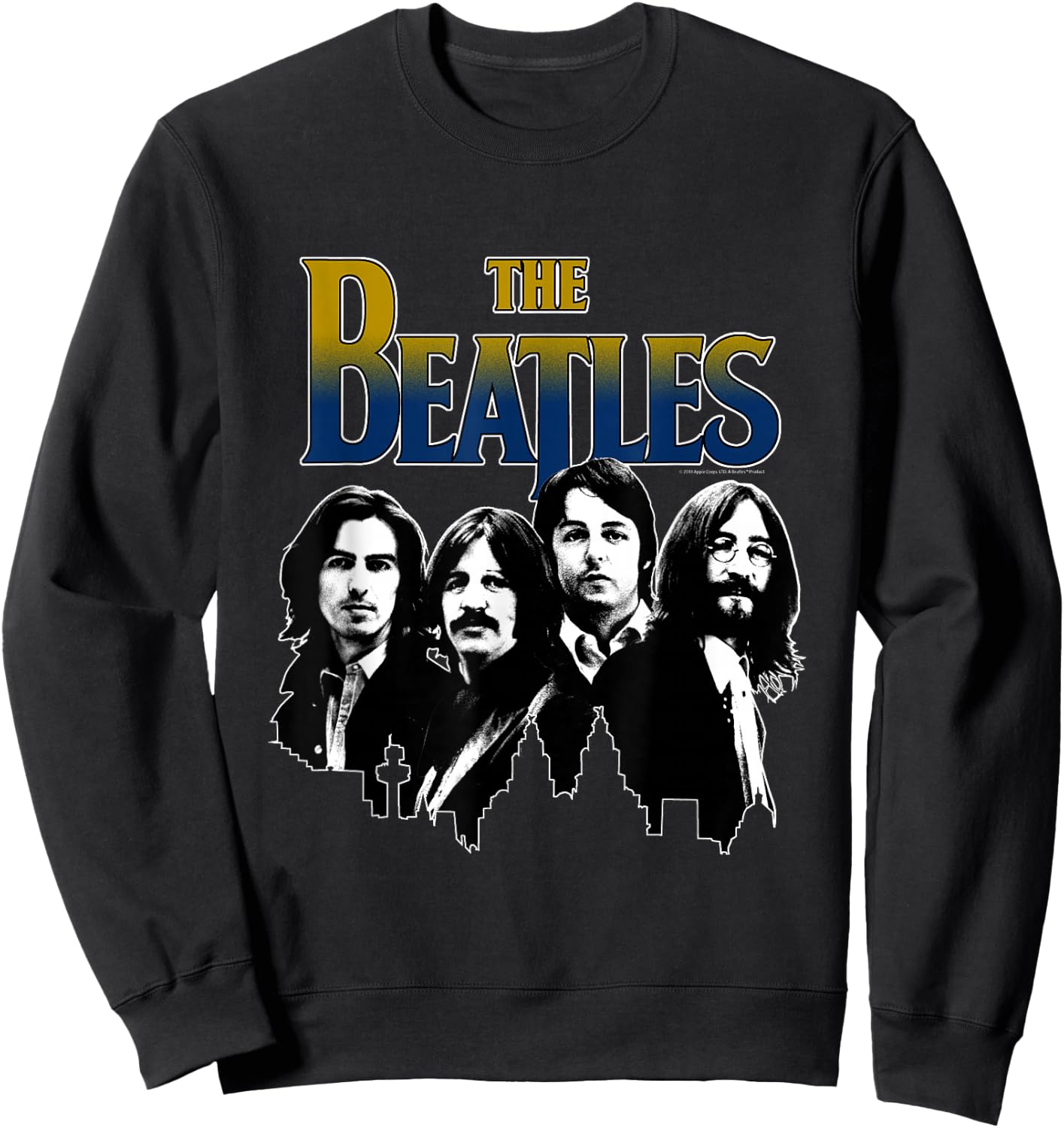 The Beatles Black and White Skyline Sweatshirt - Sweatshirt | Black