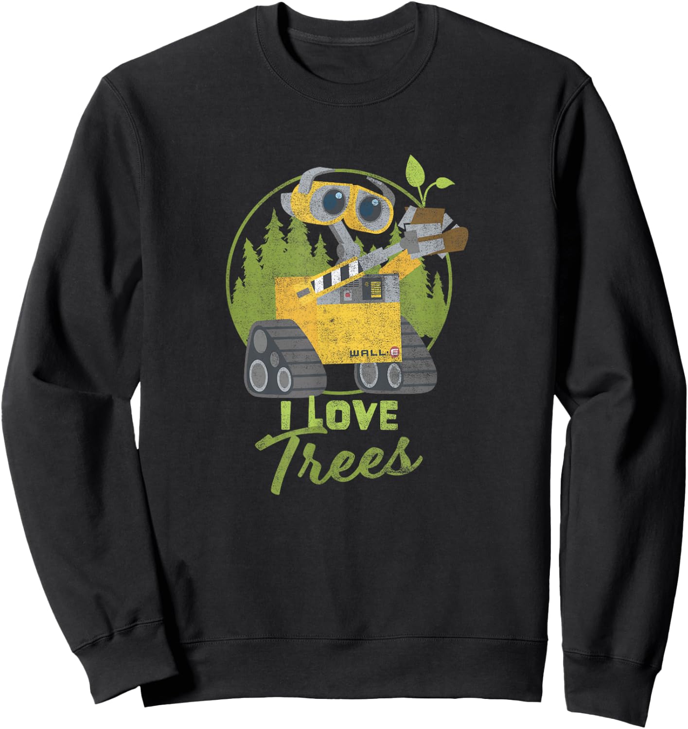 Disney Pixar Earth Day Wall-E I Love Trees Sweatshirt - Sweatshirt | Black
