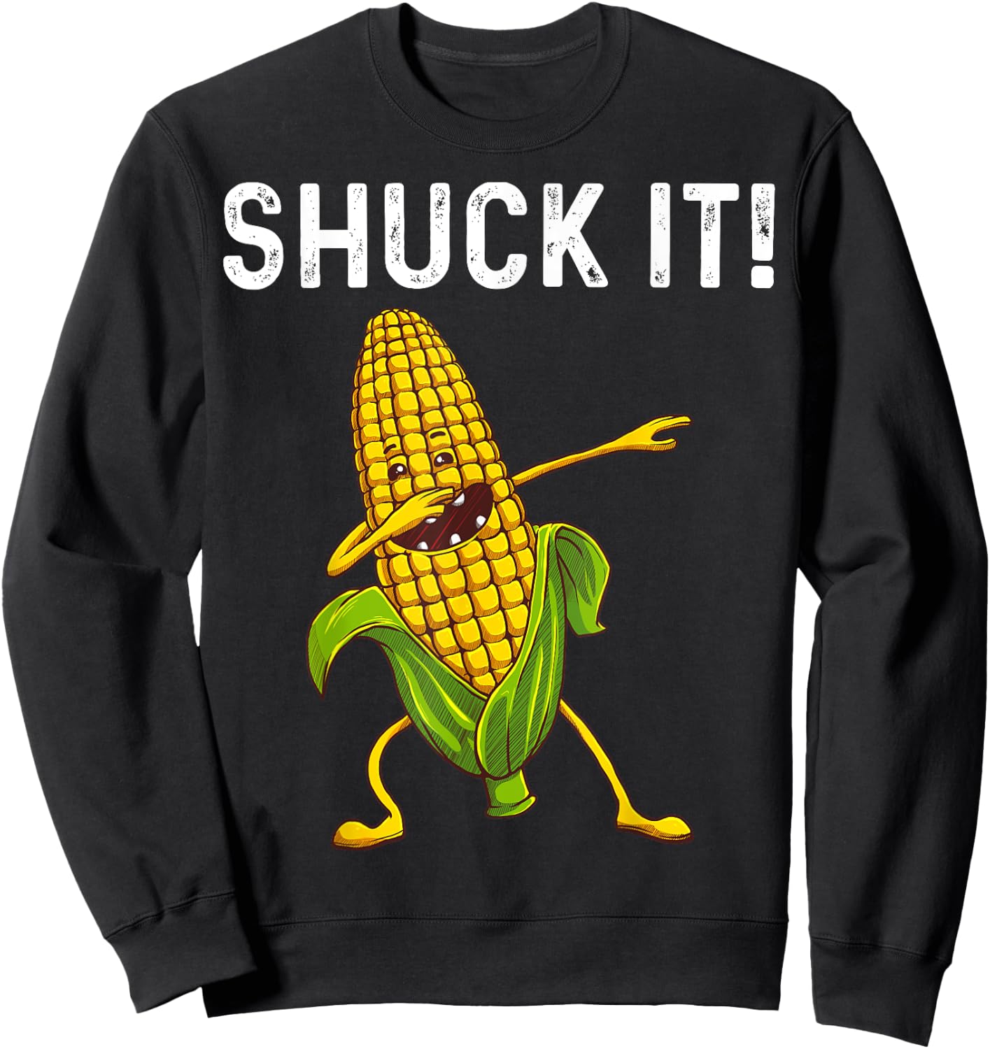 Funny Corn Gift Women Corn On The Cob Costume Farmer Sweatshirt - Sweatshirt | Black