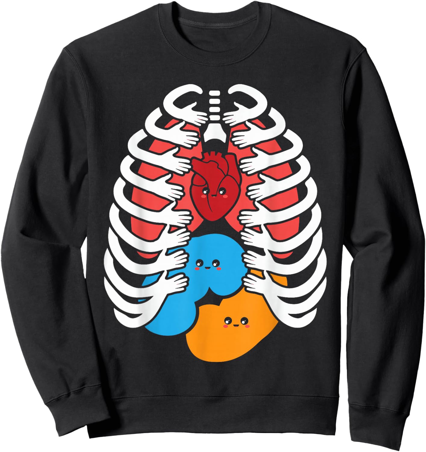 Human Anatomy Model - Anatomical Body Systems - Nurse Sweatshirt - Sweatshirt | Black