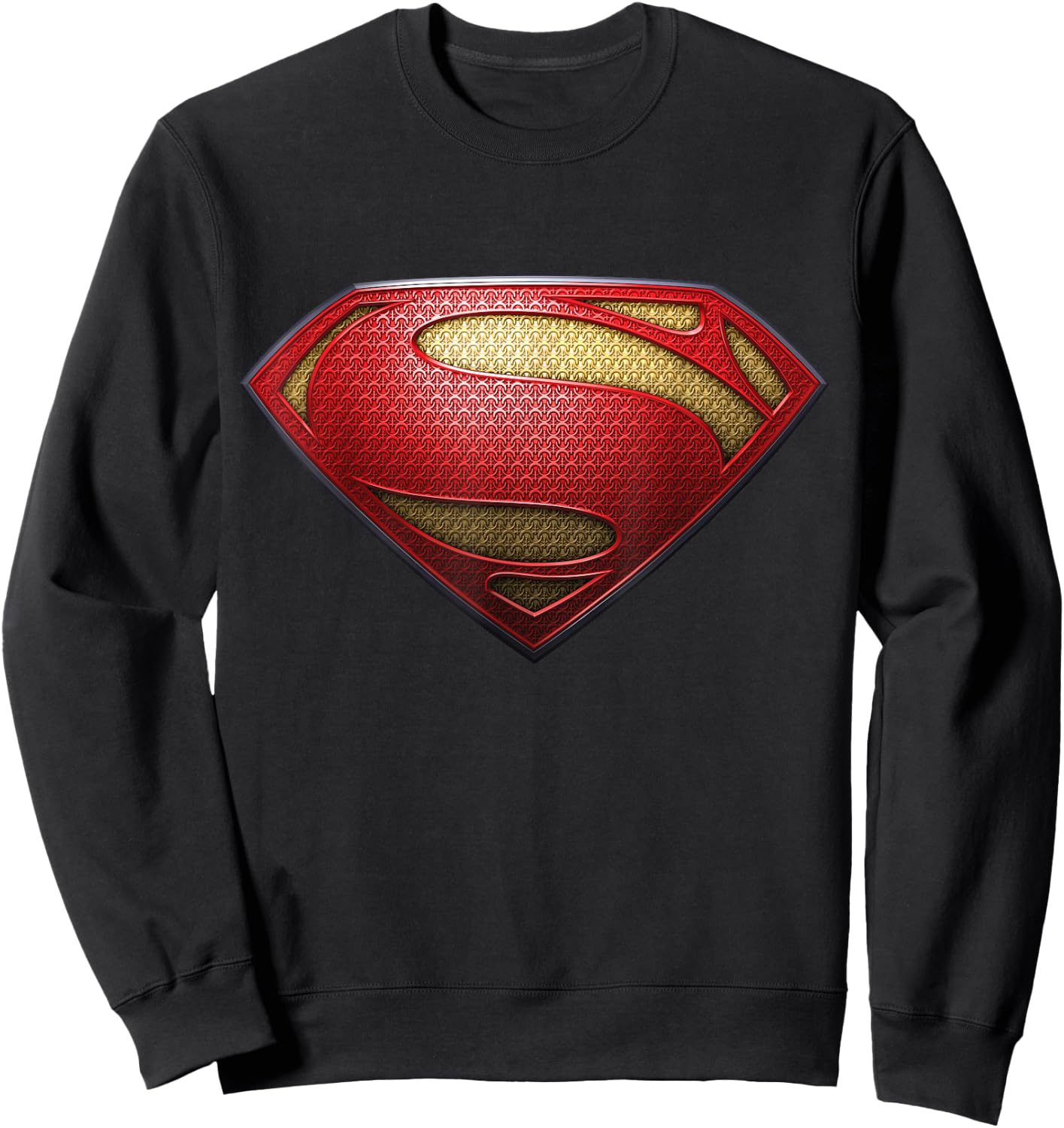 DC Man Of Steel Logo Texturedd Sweatshirt - Sweatshirt | Black