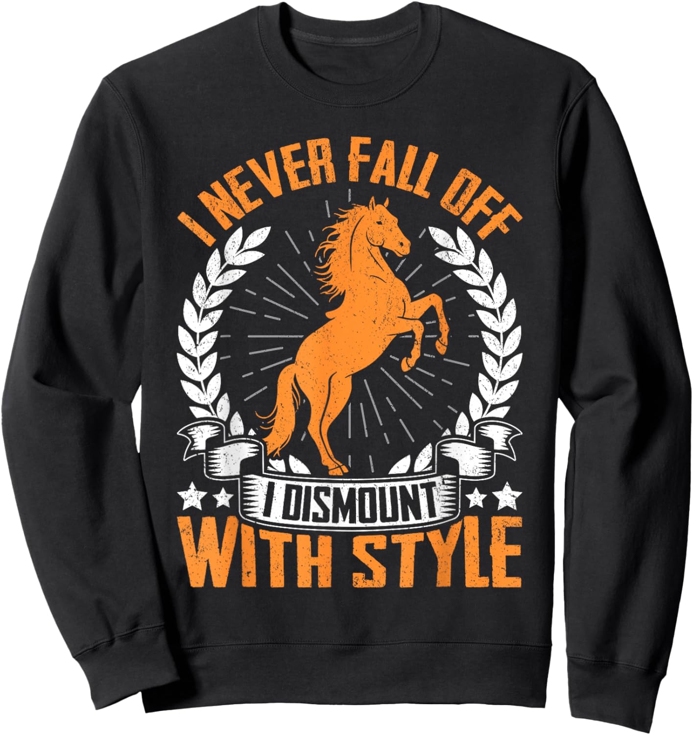 Funny Horse Shirt Women Kids Horse Lover Graphic Sweatshirt - Sweatshirt | Black