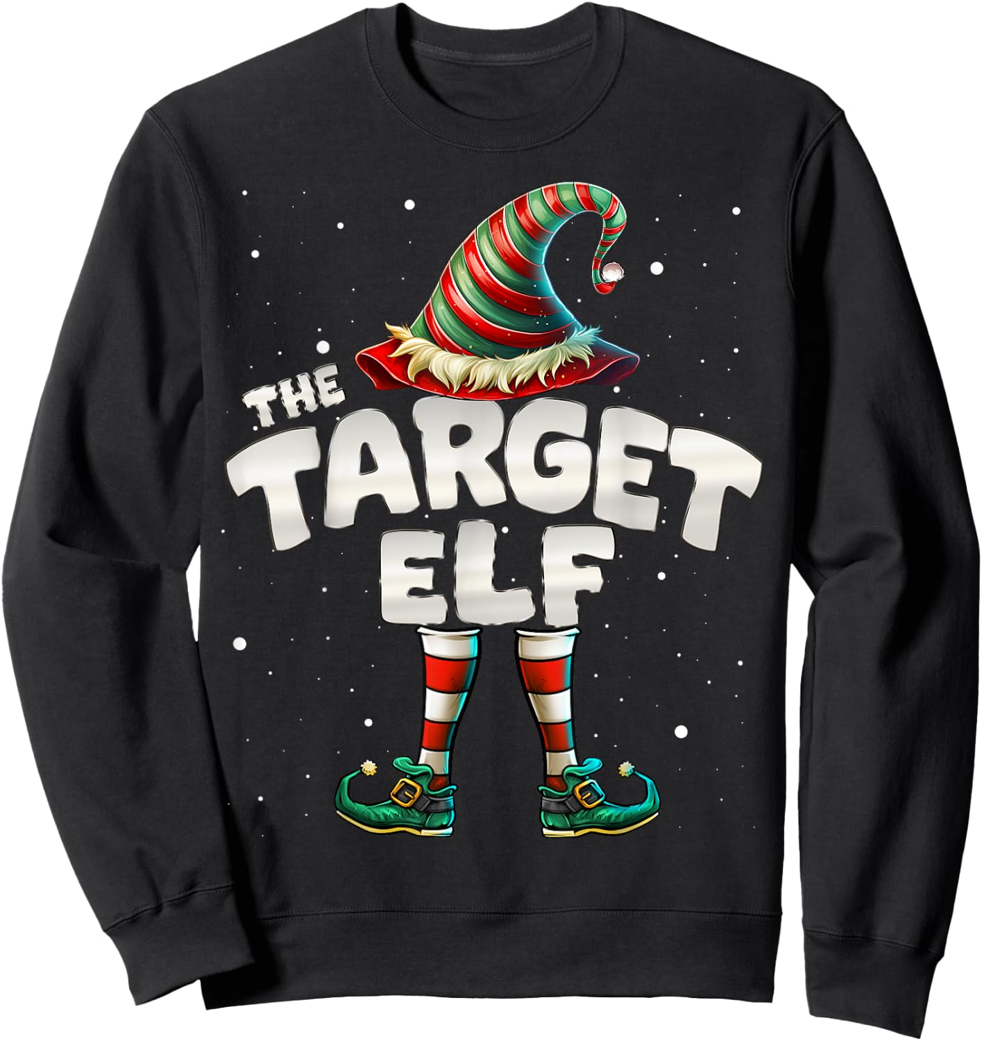 I'm The Target Elf Family Matching Group Christmas Sweatshirt - Sweatshirt | Black