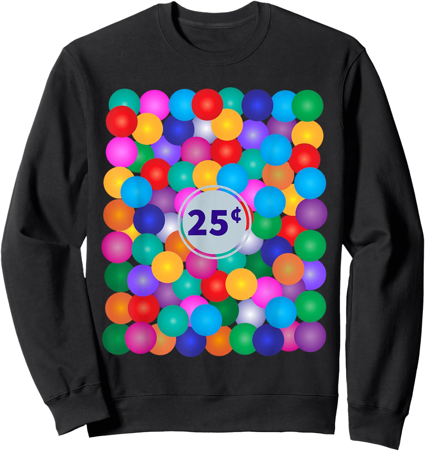 Gumball Machine Costume Candy 25cRainbow Gum Balls Halloween Sweatshirt - Sweatshirt | Black